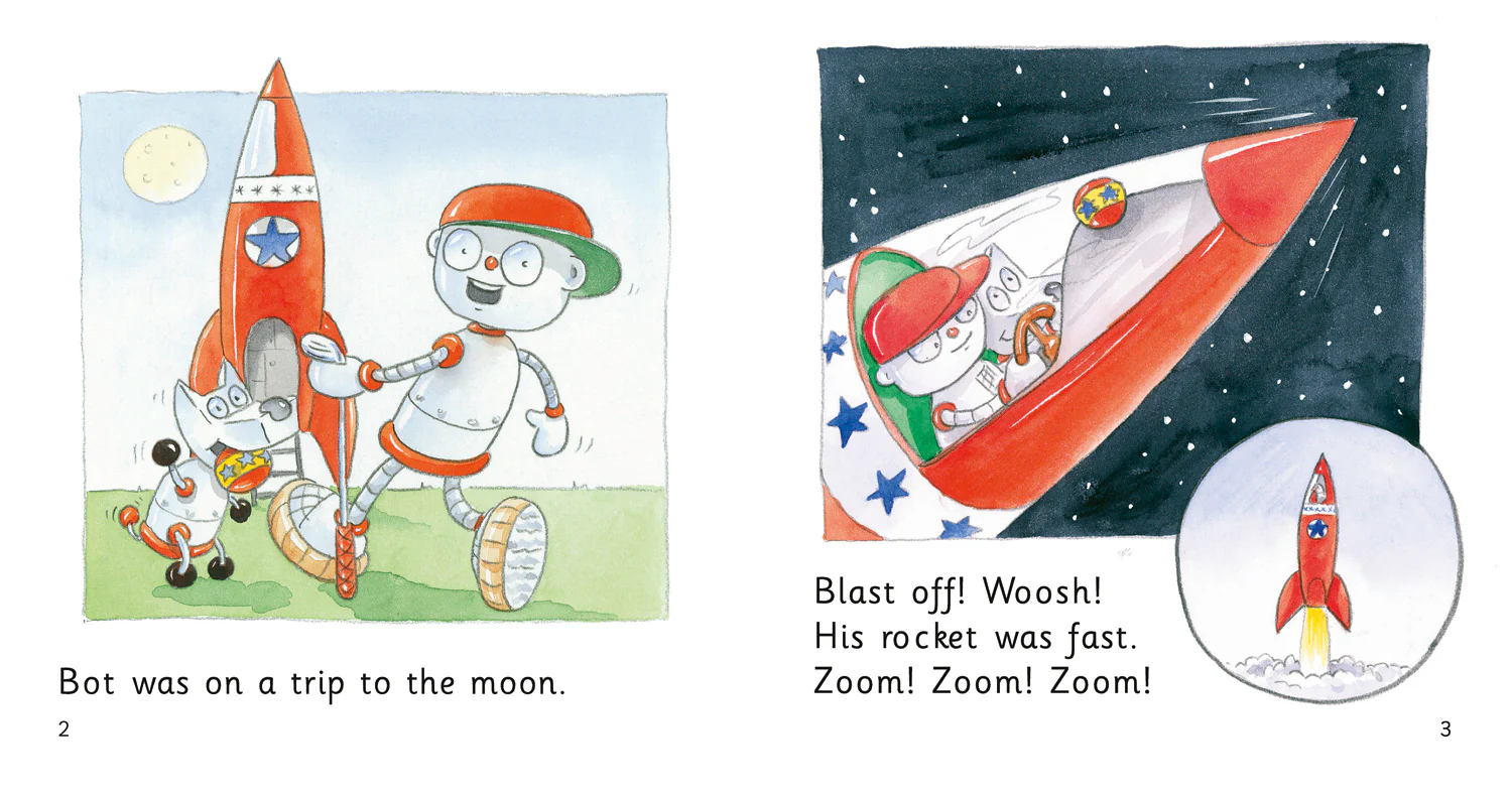 Collins Big Cat Phonics - Bot on the Moon: Band 02B/Red B - Image 2