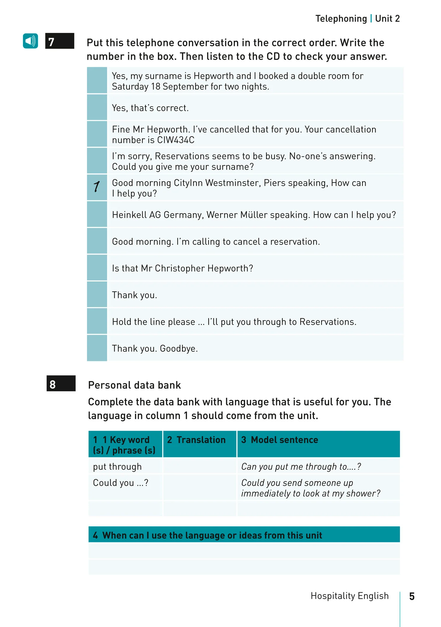 Collins English for Work - Hotel and Hospitality English: A1-A2 (First edition) - Image 6