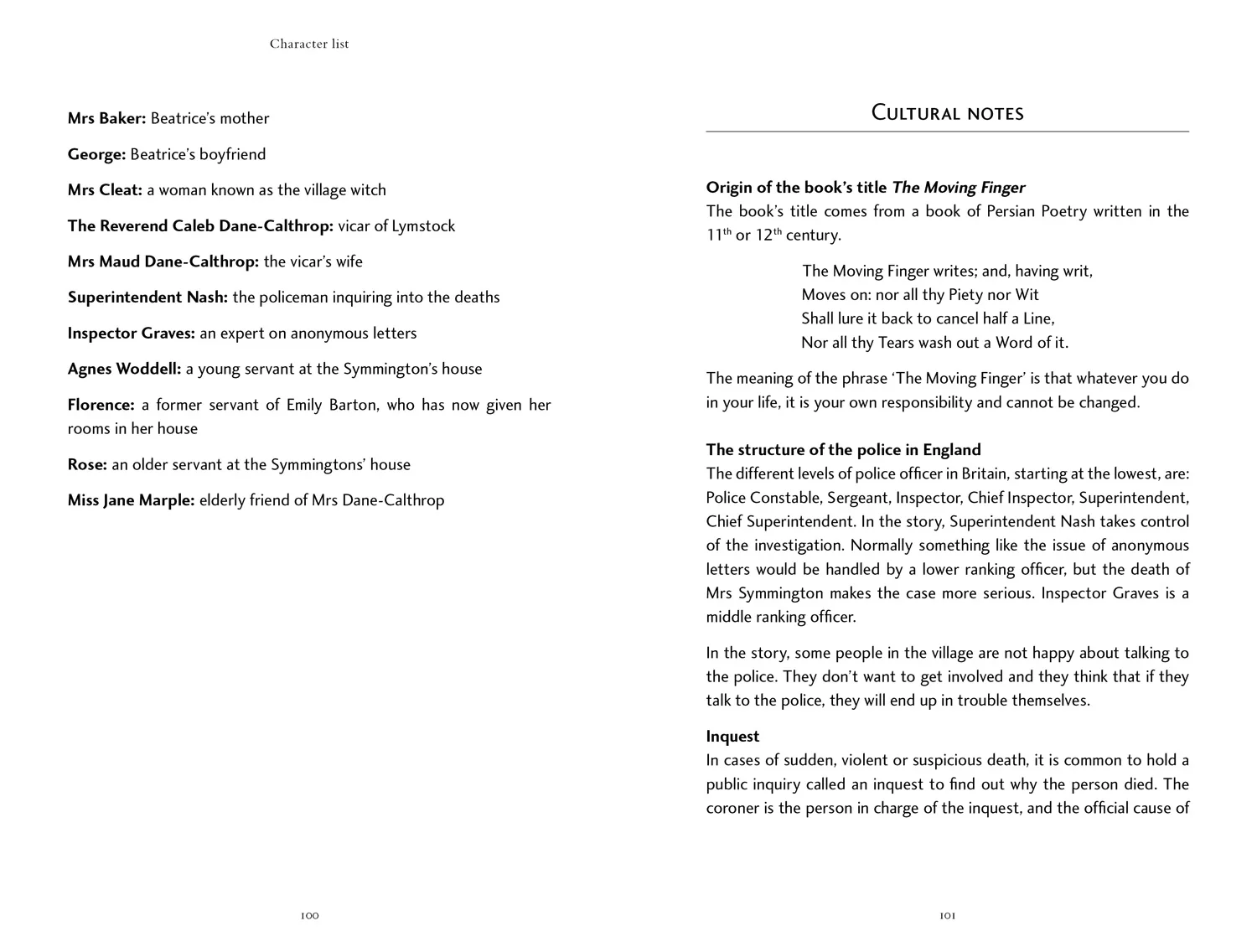 Collins Agatha Christie ELT Readers - The Moving Finger: Level 5, B2+ (First edition) - Image 3