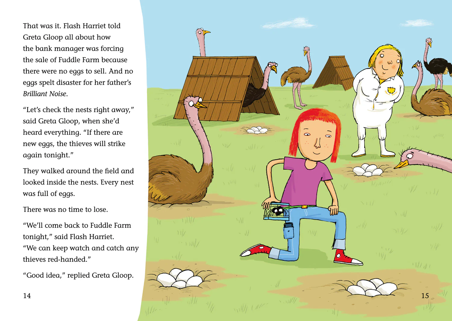 Collins Big Cat - Flash Harriet and the Missing Ostrich Eggs: Band 14/Ruby - Image 3