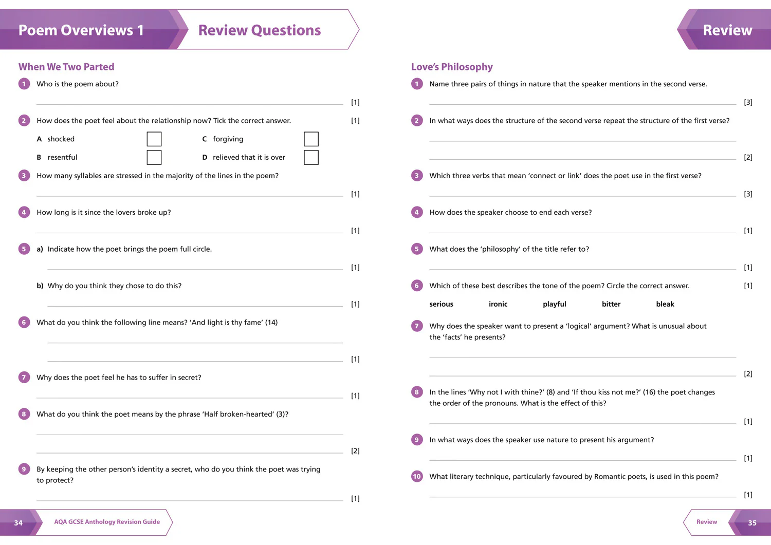 Collins GCSE Grade 9-1 Revision - AQA Poetry Anthology Love and Relationships Revision Guide: Ideal for the 2026 and 2027 exams - Image 5