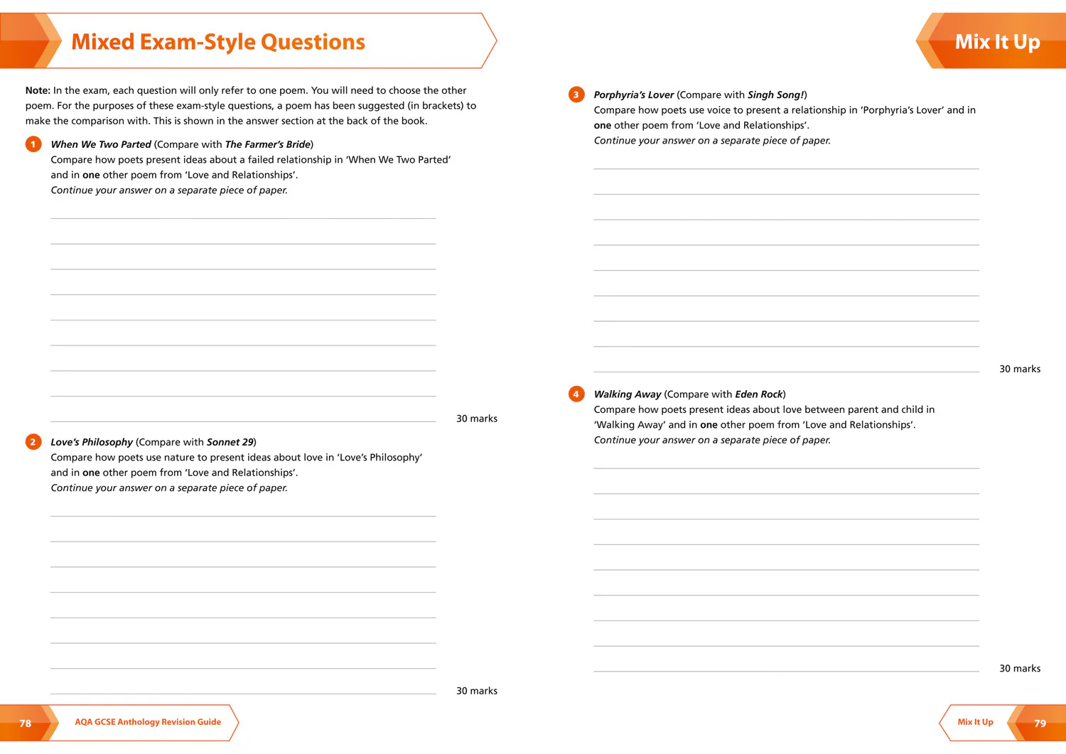 Collins GCSE Grade 9-1 Revision - AQA Poetry Anthology Love and Relationships Revision Guide: Ideal for the 2026 and 2027 exams - Image 6