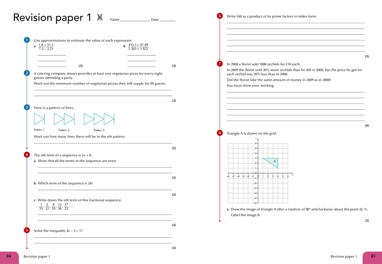 Collins GCSE Maths - Edexcel GCSE (9–1) Maths Grade 4–5 Booster Workbook - Image 3