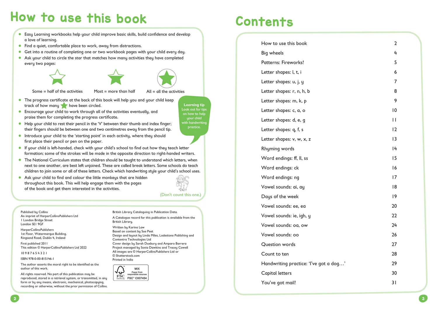 Collins Easy Learning KS1 - Handwriting Workbook Ages 5-7: Ideal for home learning