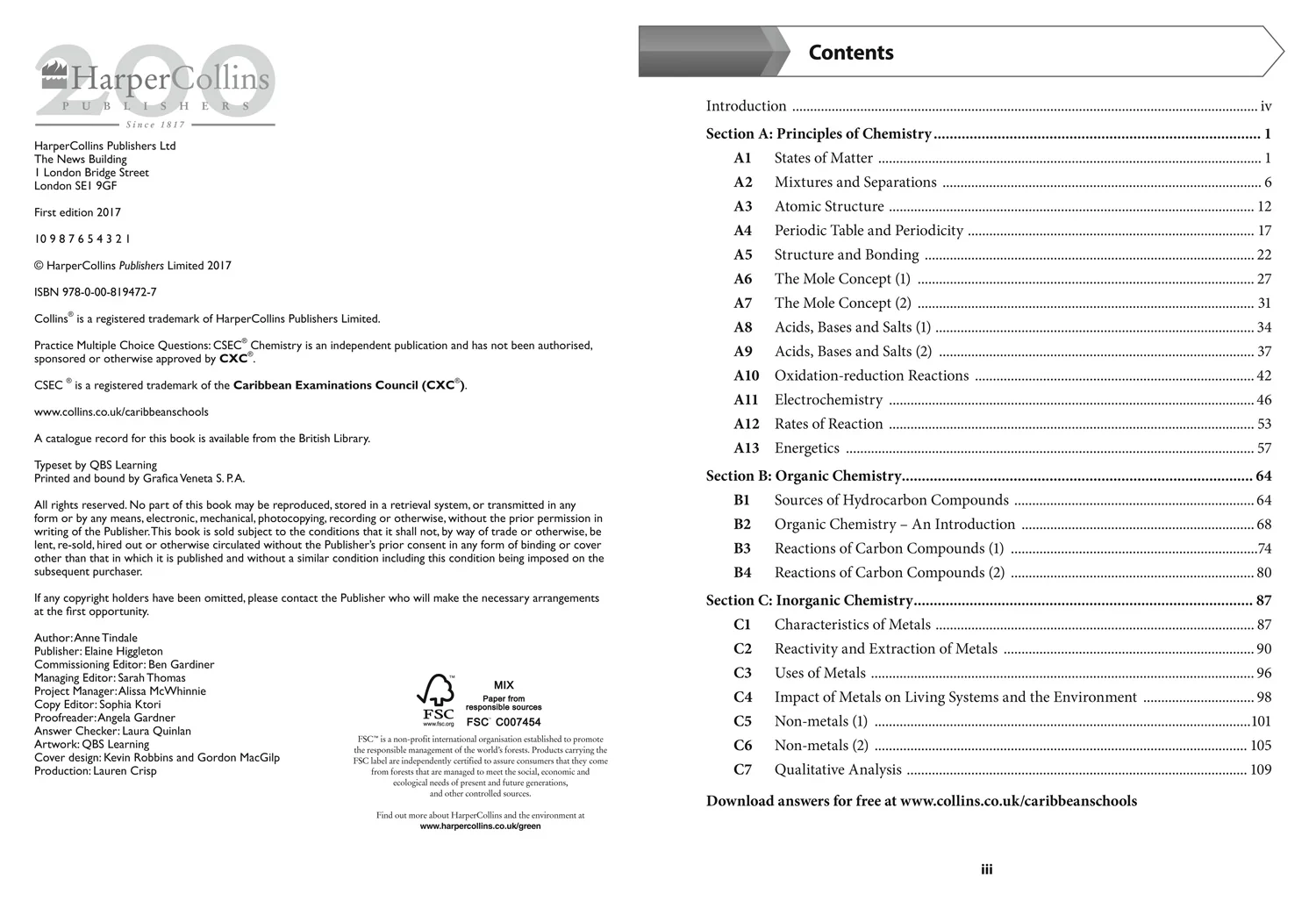 Collins CSEC Chemistry - CSEC Chemistry Multiple Choice Practice: (First edition) - Image 3