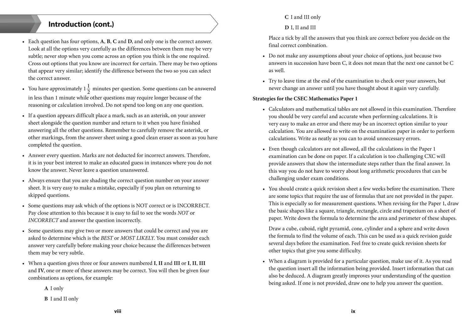 Collins CSEC Maths - CSEC Maths Multiple Choice Practice: (First edition) - Image 4