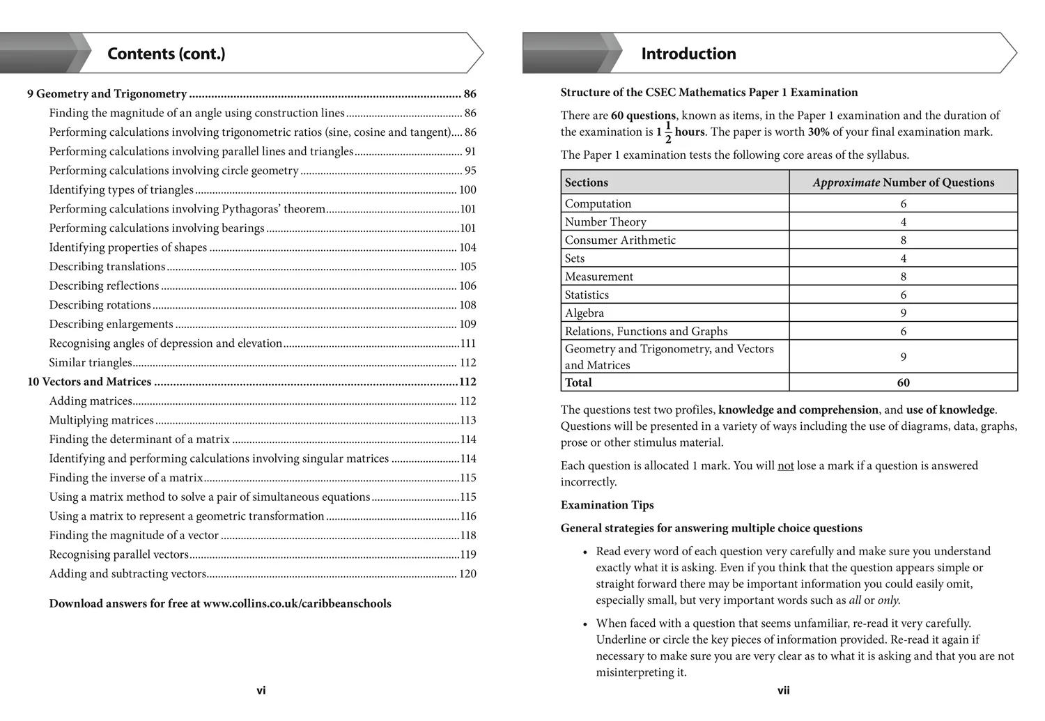 Collins CSEC Maths - CSEC Maths Multiple Choice Practice: (First edition) - Image 5
