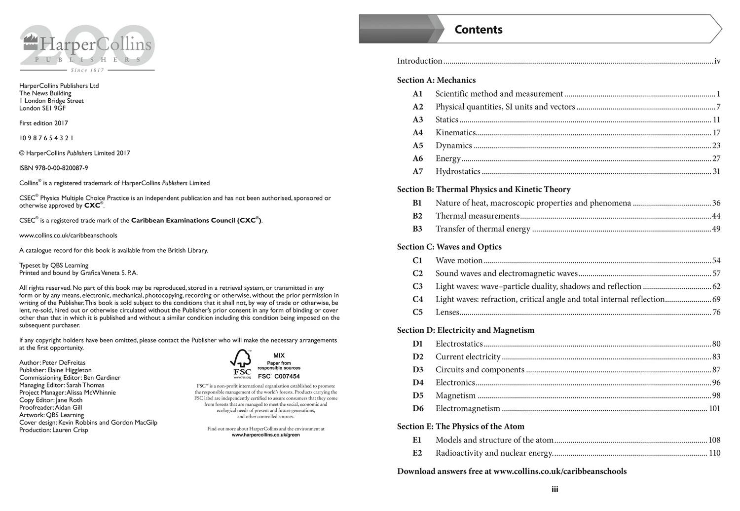 Collins CSEC Physics - CSEC Physics Multiple Choice Practice - Image 2