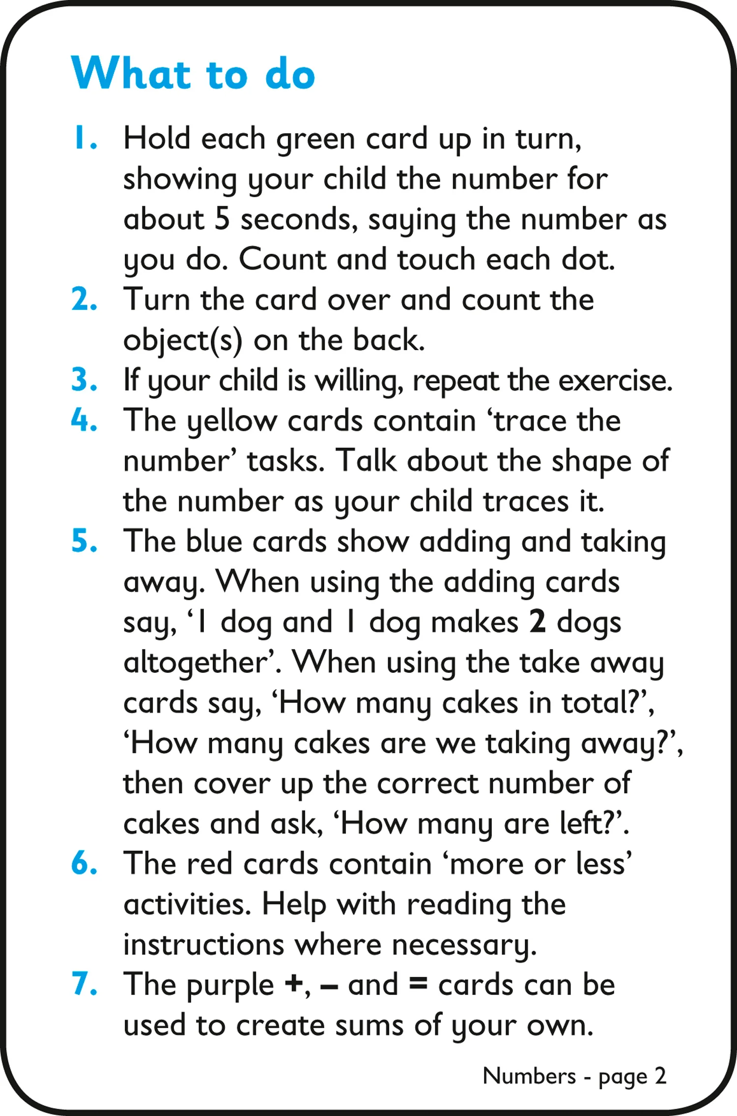 Collins Easy Learning Preschool - Numbers Flashcards: Ideal for home learning - Image 2