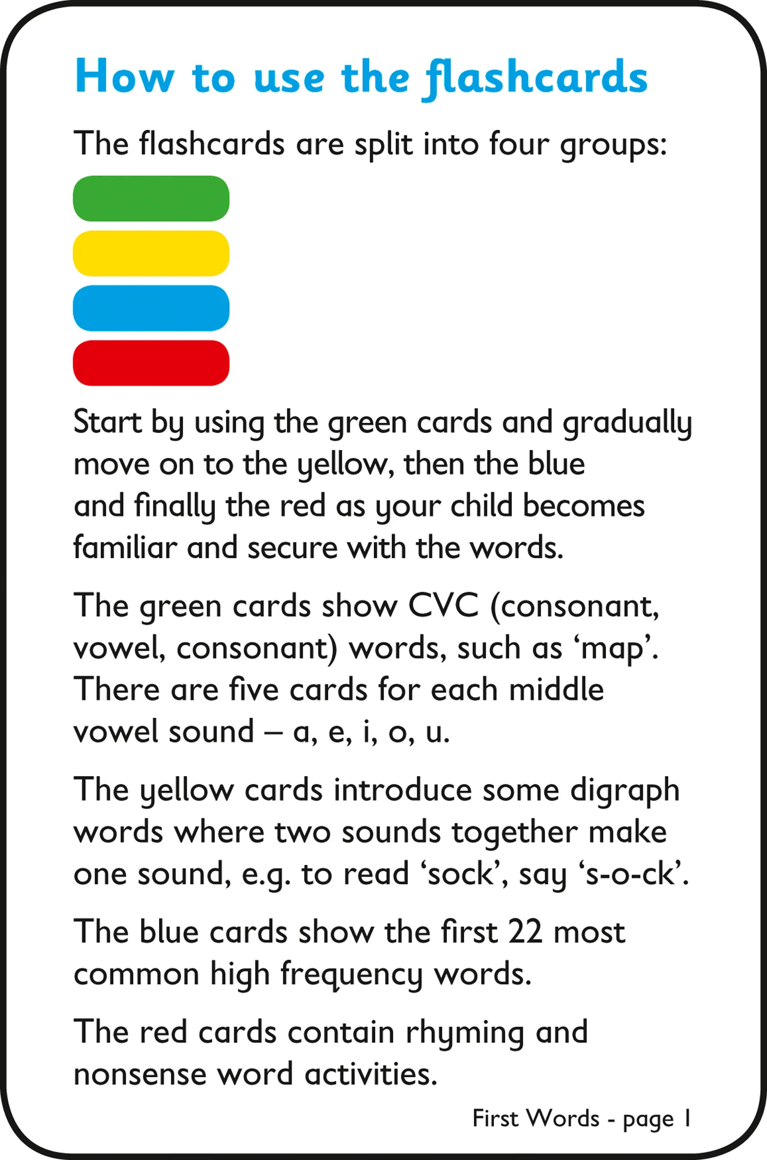 Collins Easy Learning Preschool - First Words Flashcards: Ideal for home learning - Image 2