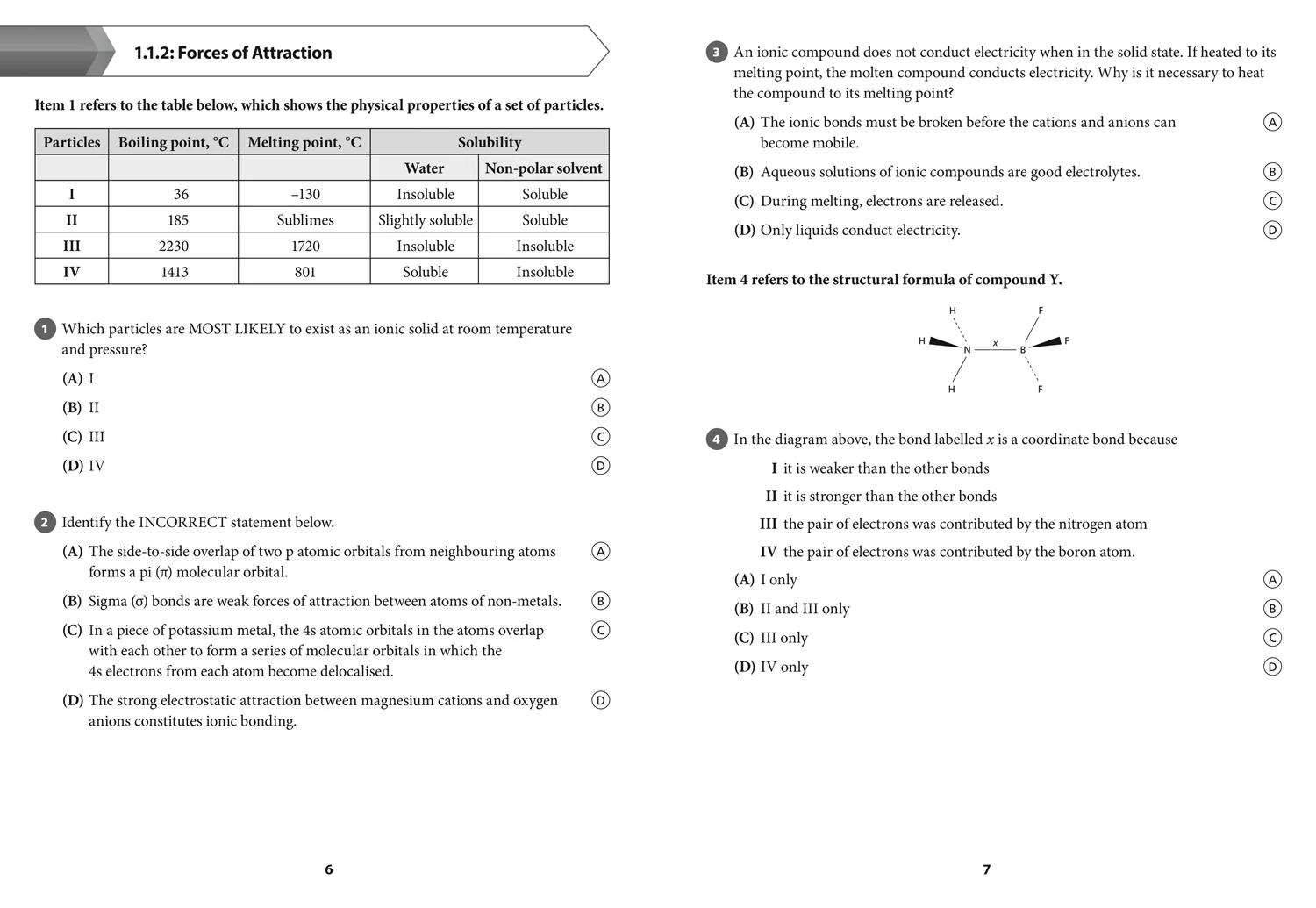 Collins CAPE Chemistry - CAPE Chemistry Multiple Choice Practice: (First edition) - Image 7