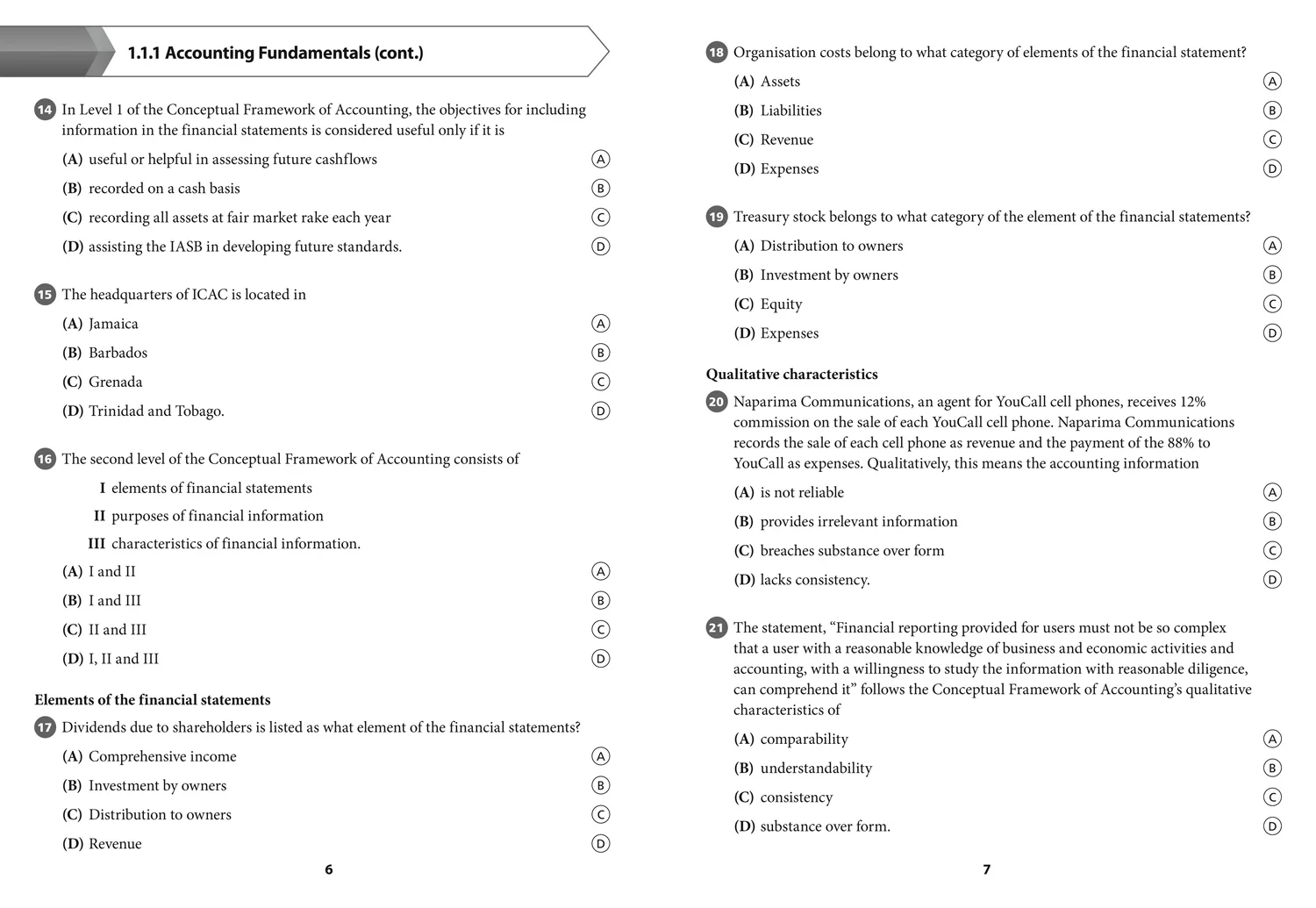 Collins CAPE Accounting - CAPE Accounting Multiple Choice Practice: (First edition) - Image 6