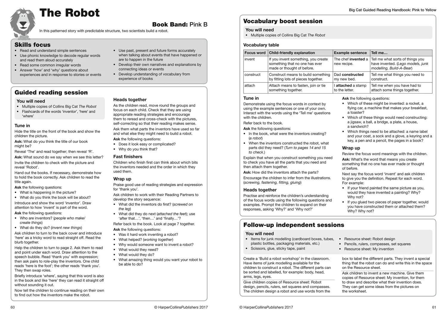 Collins Big Cat - Guided Reading Handbook Pink to Yellow: Complete teaching and assessment support - Image 4