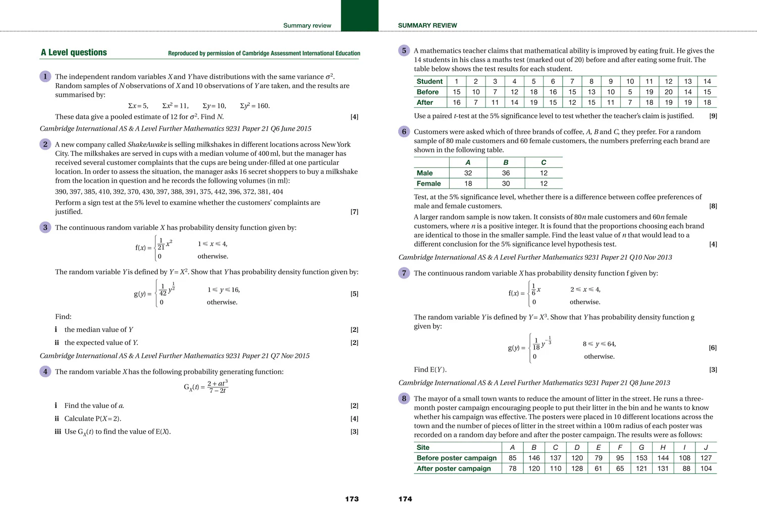 Collins Cambridge International AS & A Level - Cambridge International AS & A Level Further Mathematics Further Probability and Statistics Student’s Book - Image 4