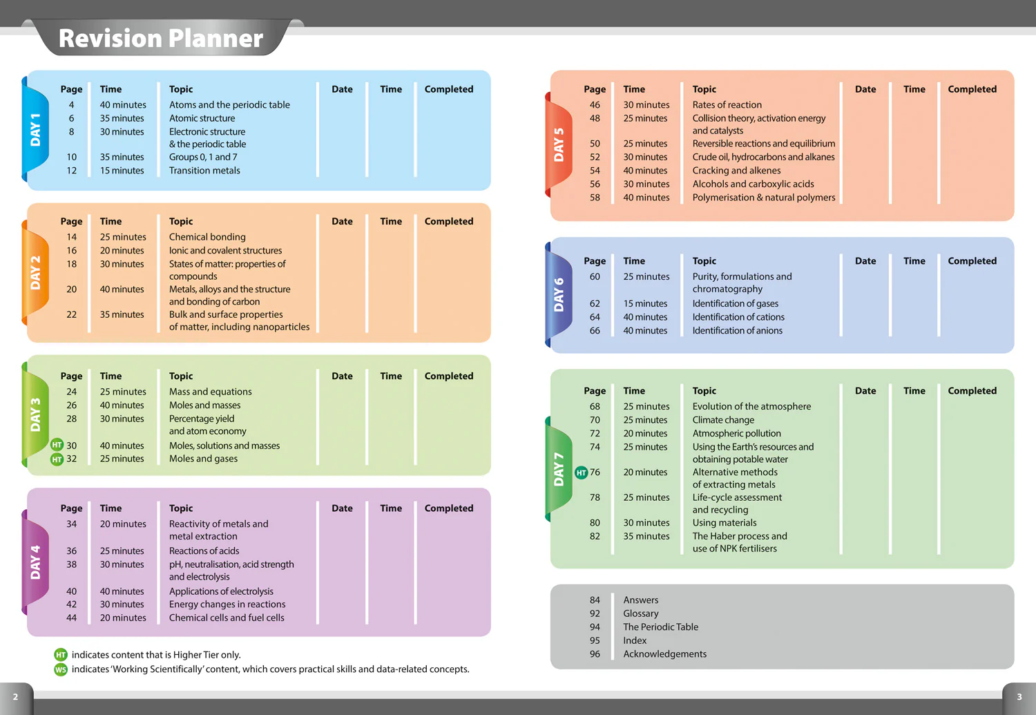 Collins GCSE Grade 9-1 Revision - GCSE 9-1 Chemistry In A Week: Ideal for the 2026 and 2027 exams - Image 2