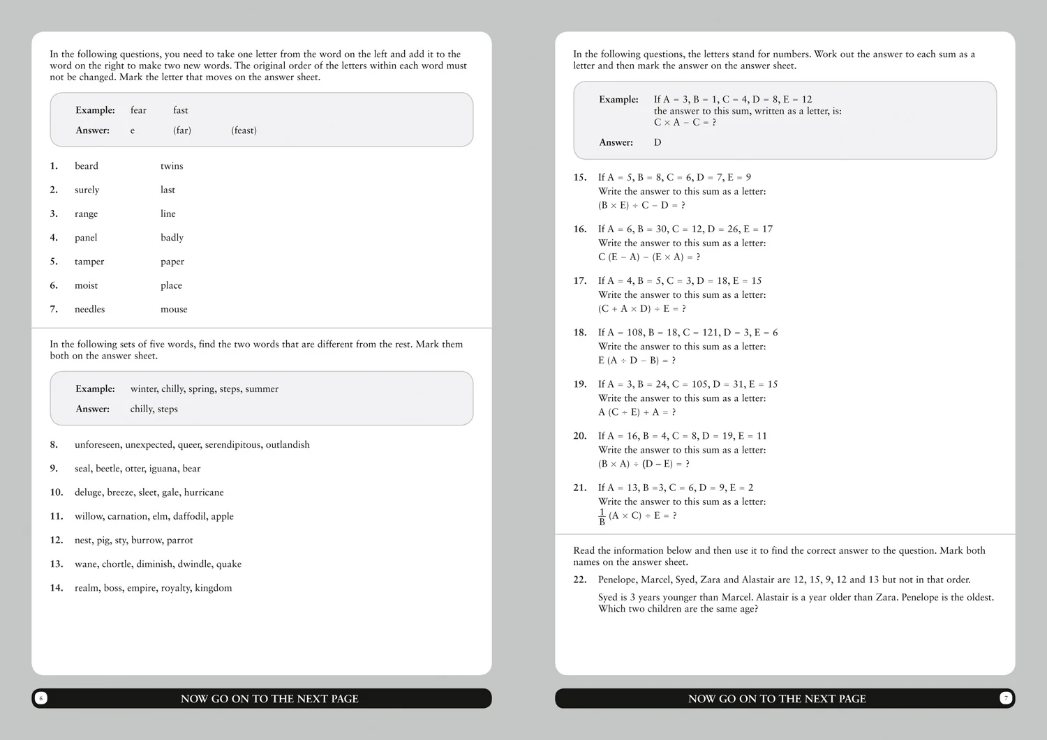 Collins 11+ Practice - 11+ Verbal Reasoning Practice Papers Set B: For the 2026 GL Assessment Tests - Image 3