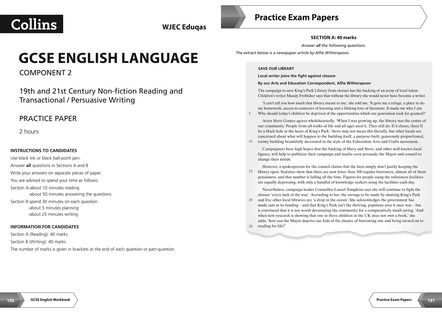 Collins GCSE Grade 9-1 Revision - WJEC Eduqas GCSE 9-1 English Language and Literature All-in-One Complete Revision and Practice: Ideal for the 2026 and 2027 exams - Image 9