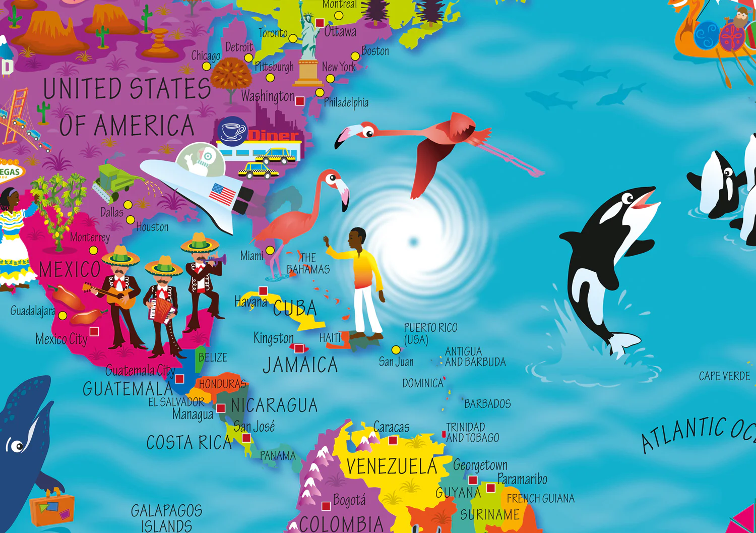 Collins Children’s World Wall Map: An illustrated poster for your wall (Second edition) - Image 3