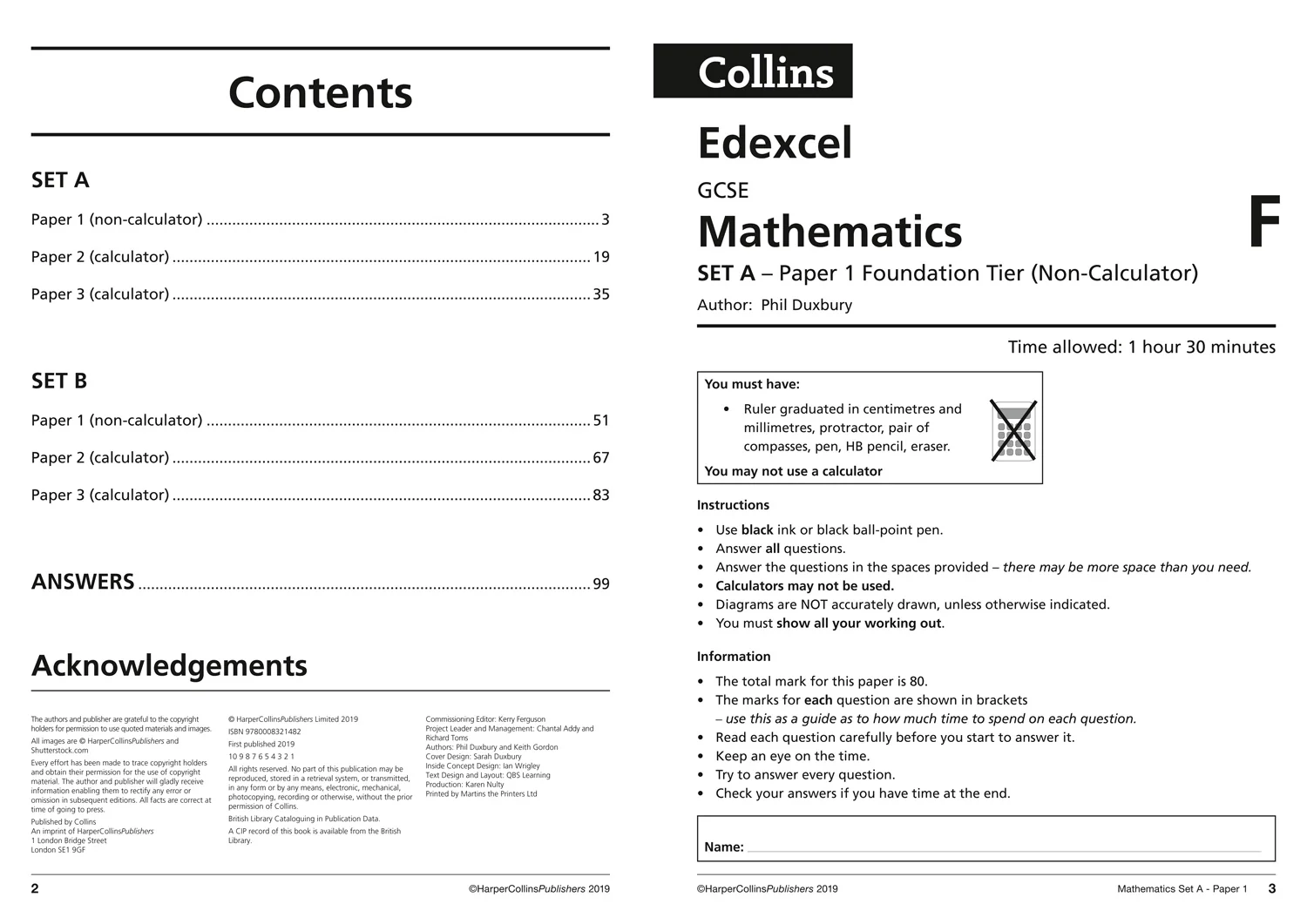 Collins GCSE Grade 9-1 Revision - Edexcel GCSE 9-1 Maths Foundation Practice Papers: Ideal for the 2026 and 2027 exams - Image 2