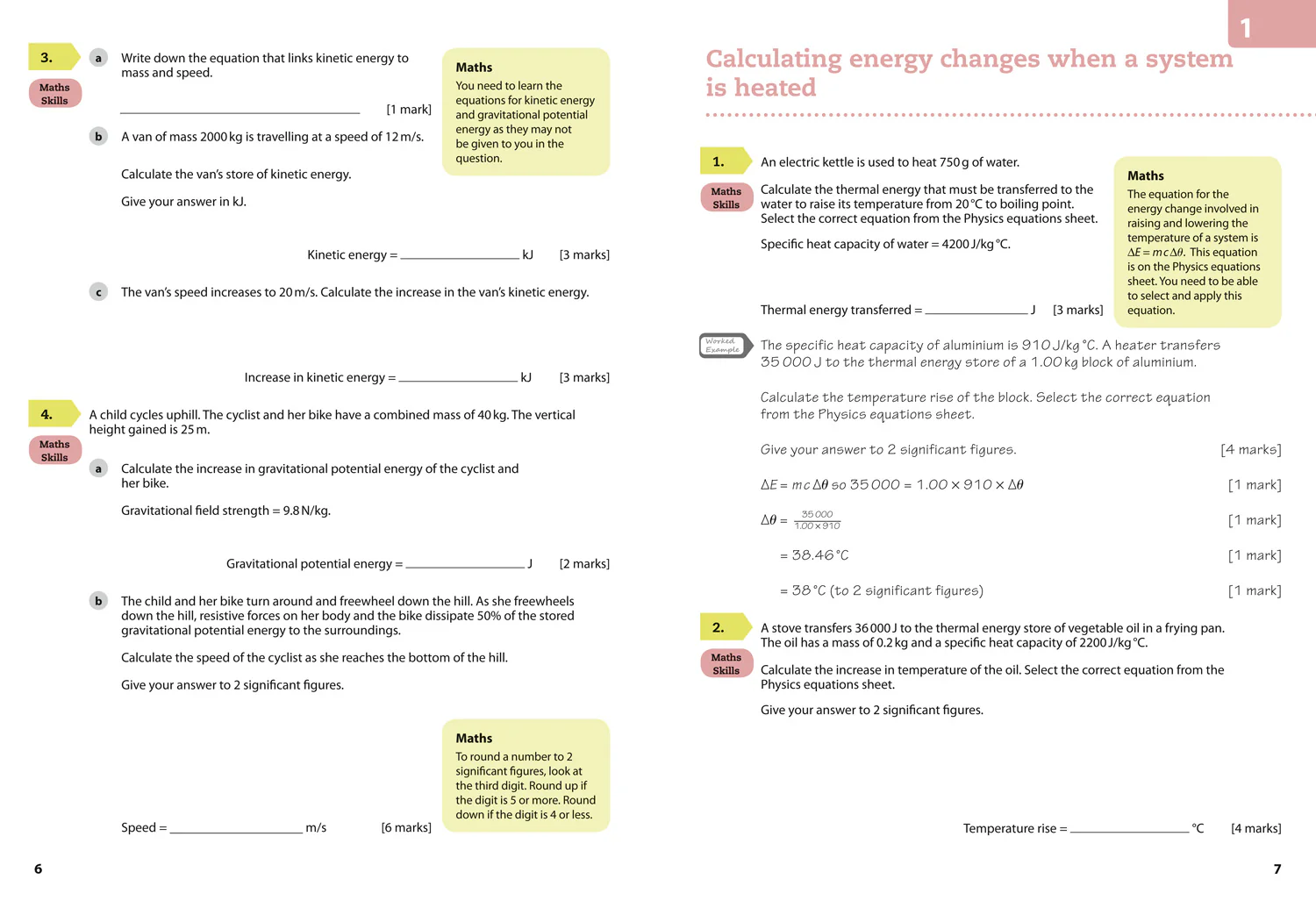 GCSE Science 9-1 - AQA GCSE (9-1) Physics Grade 6-7 Booster Workbook - Image 3