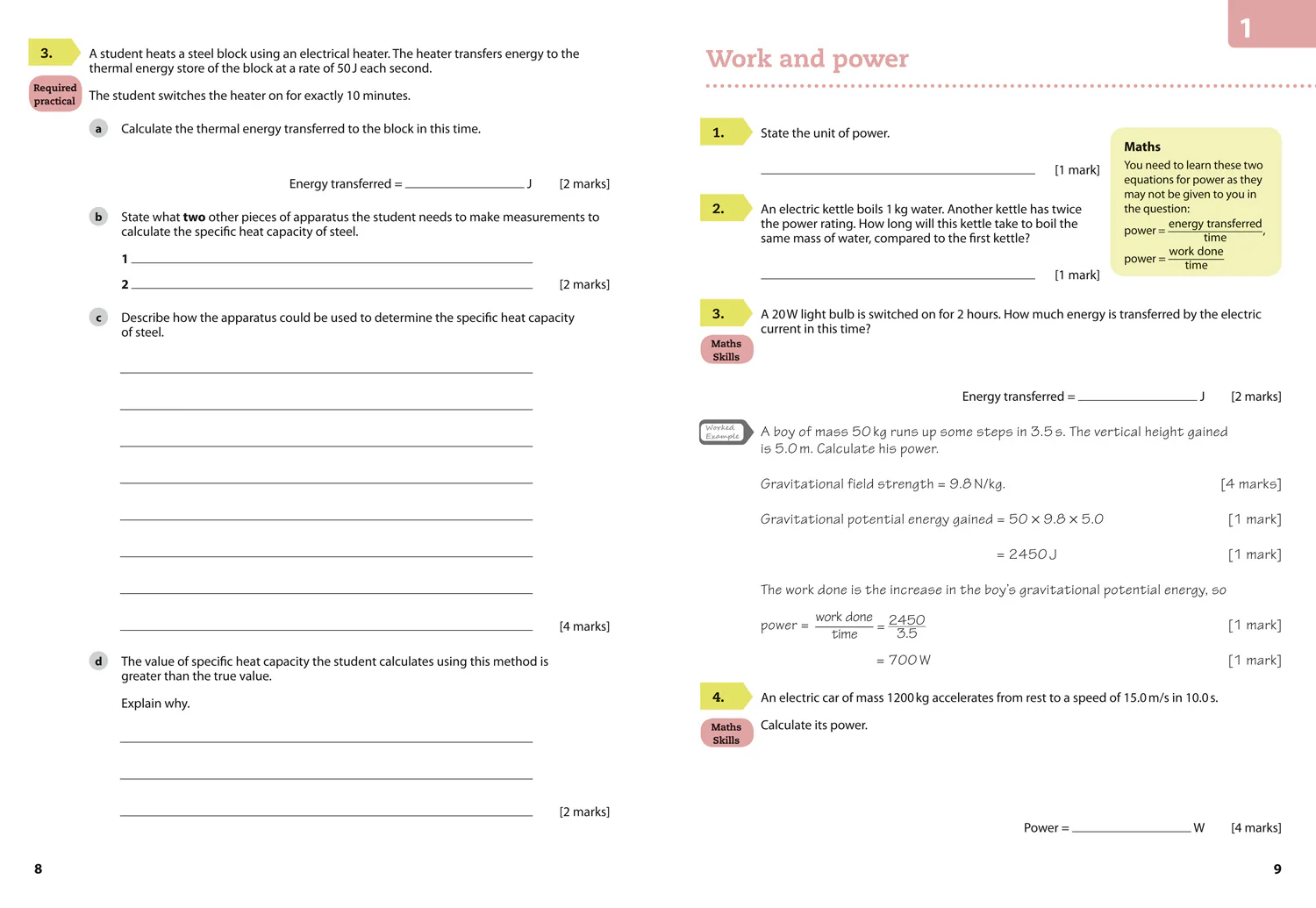 GCSE Science 9-1 - AQA GCSE (9-1) Physics Grade 6-7 Booster Workbook - Image 4