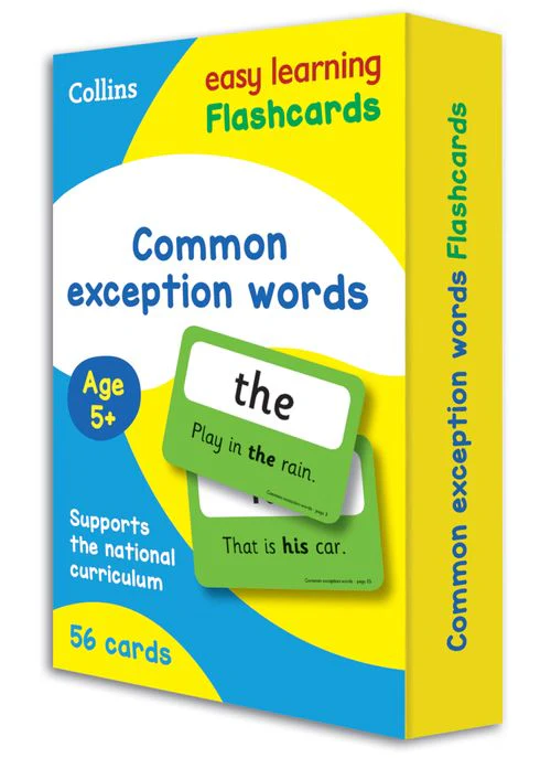 Collins Easy Learning KS1 - Common Exception Words Flashcards: Ideal for home learning