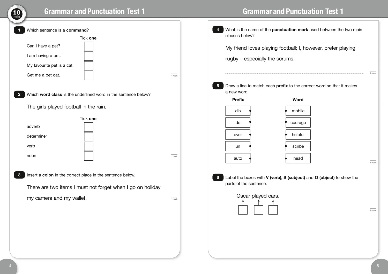 Collins KS2 SATs Practice - KS2 English Grammar, Punctuation and Spelling SATs 10-Minute Tests: for the 2026 tests - Image 3