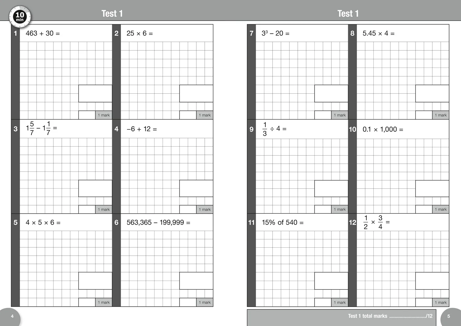 Collins KS2 SATs Practice - KS2 Maths Arithmetic SATs 10-Minute Tests: for the 2026 tests - Image 3