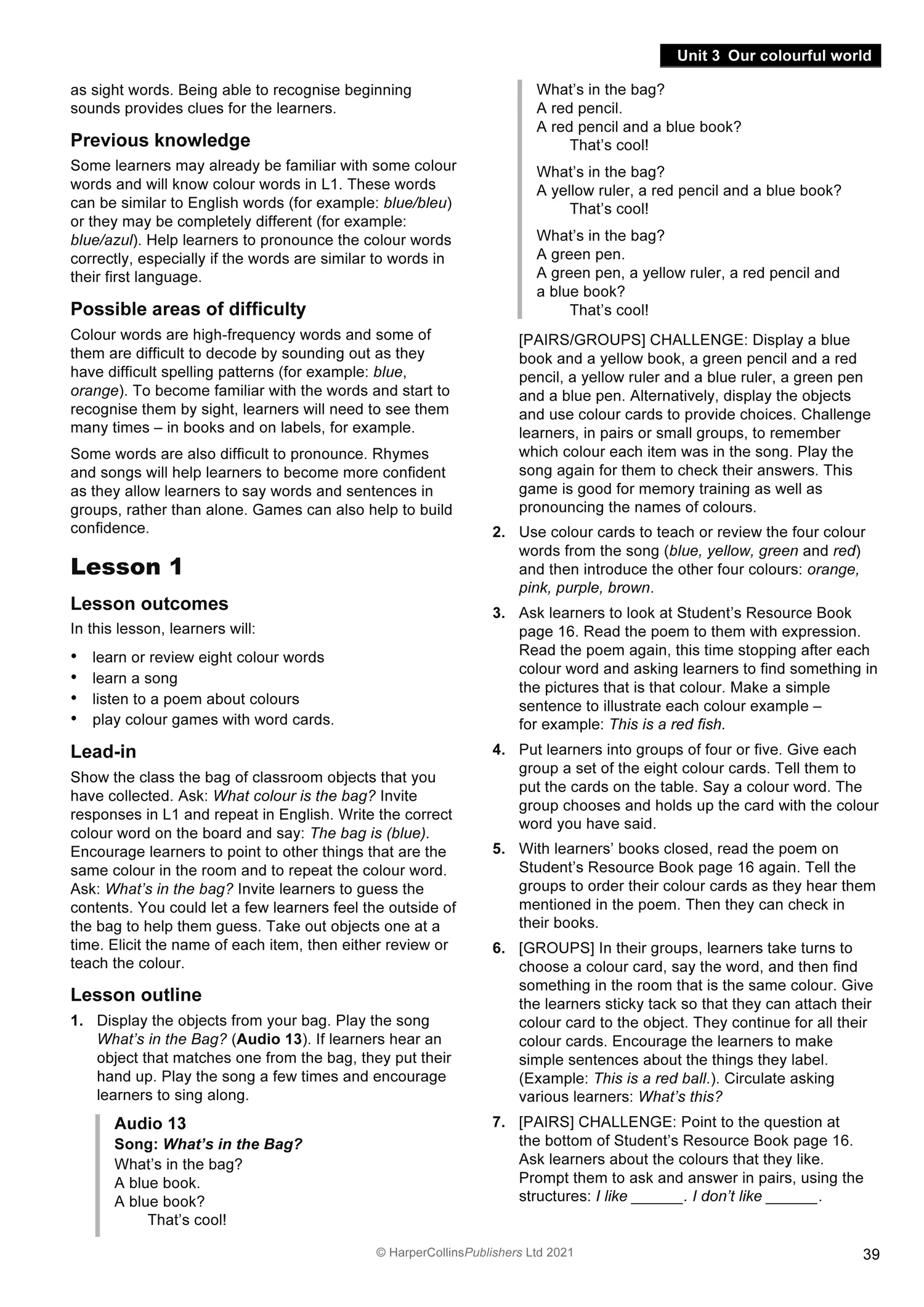 Collins Explore English - Explore English Teacher’s Guide: Stage 1: (Second edition) - Image 4