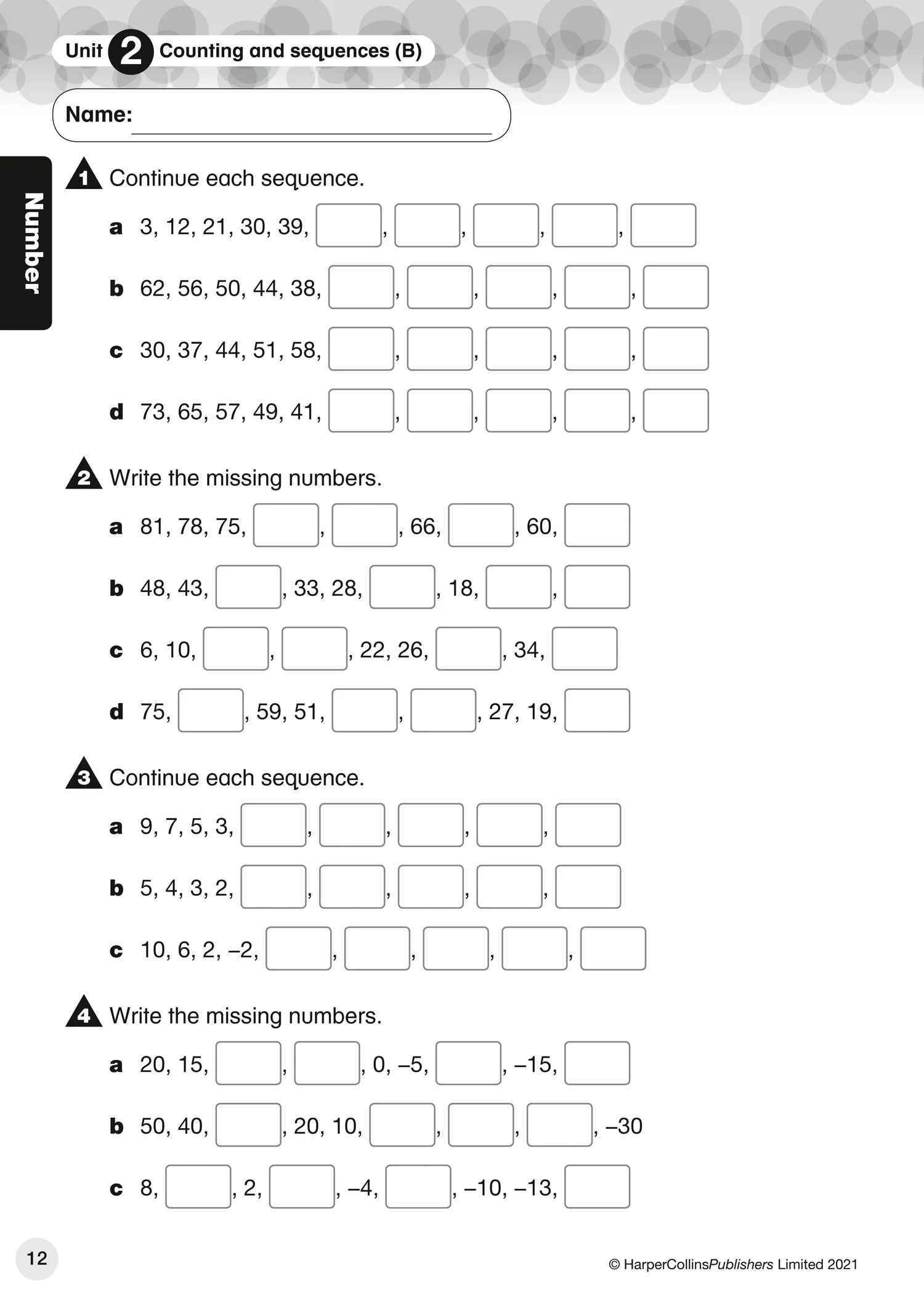 Collins International Primary Maths - International Primary Maths Progress Book: Stage 4 - Image 3