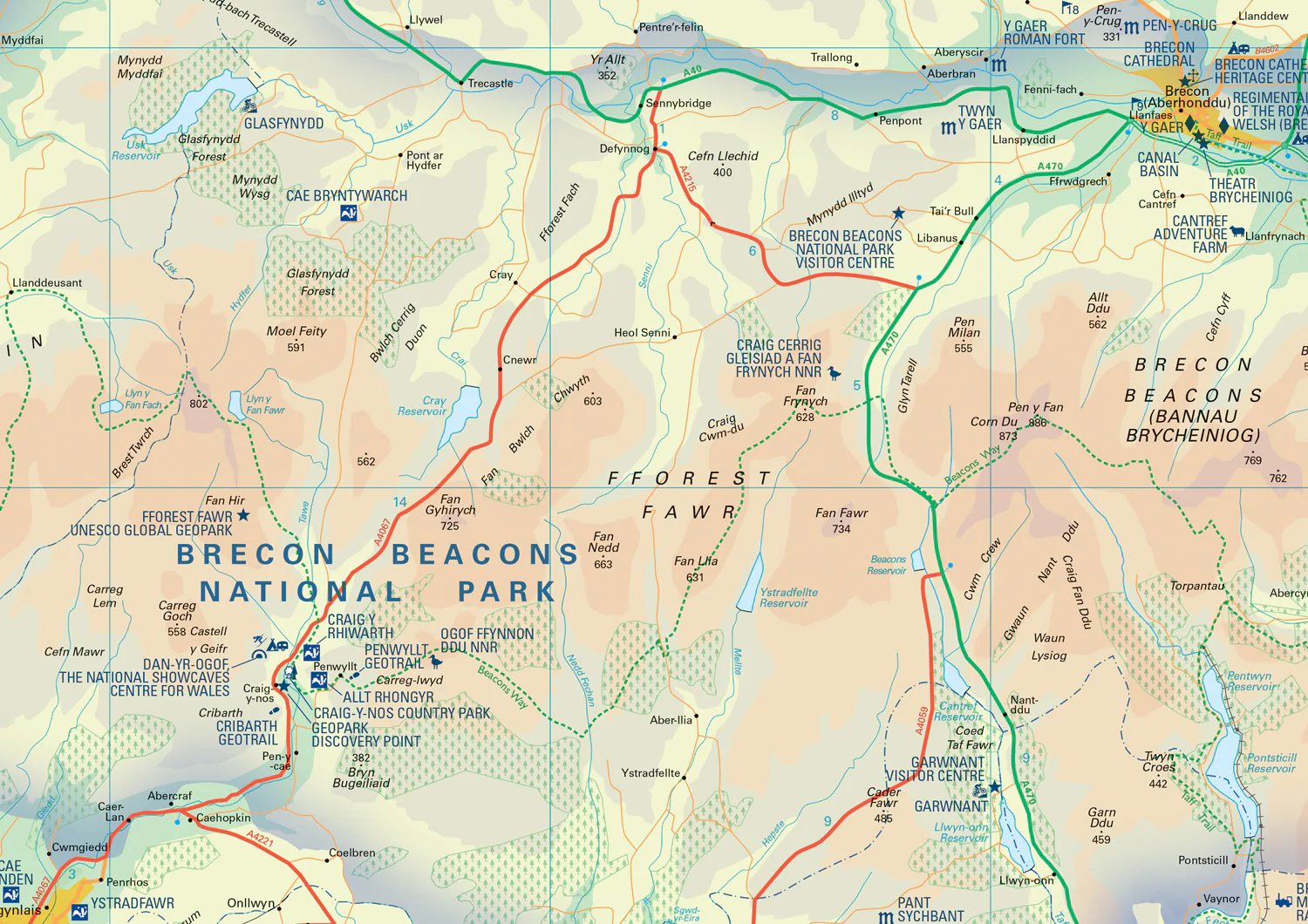 Brecon Beacons National Park Pocket Map: The perfect guide to explore this area of outstanding natural beauty - Image 4