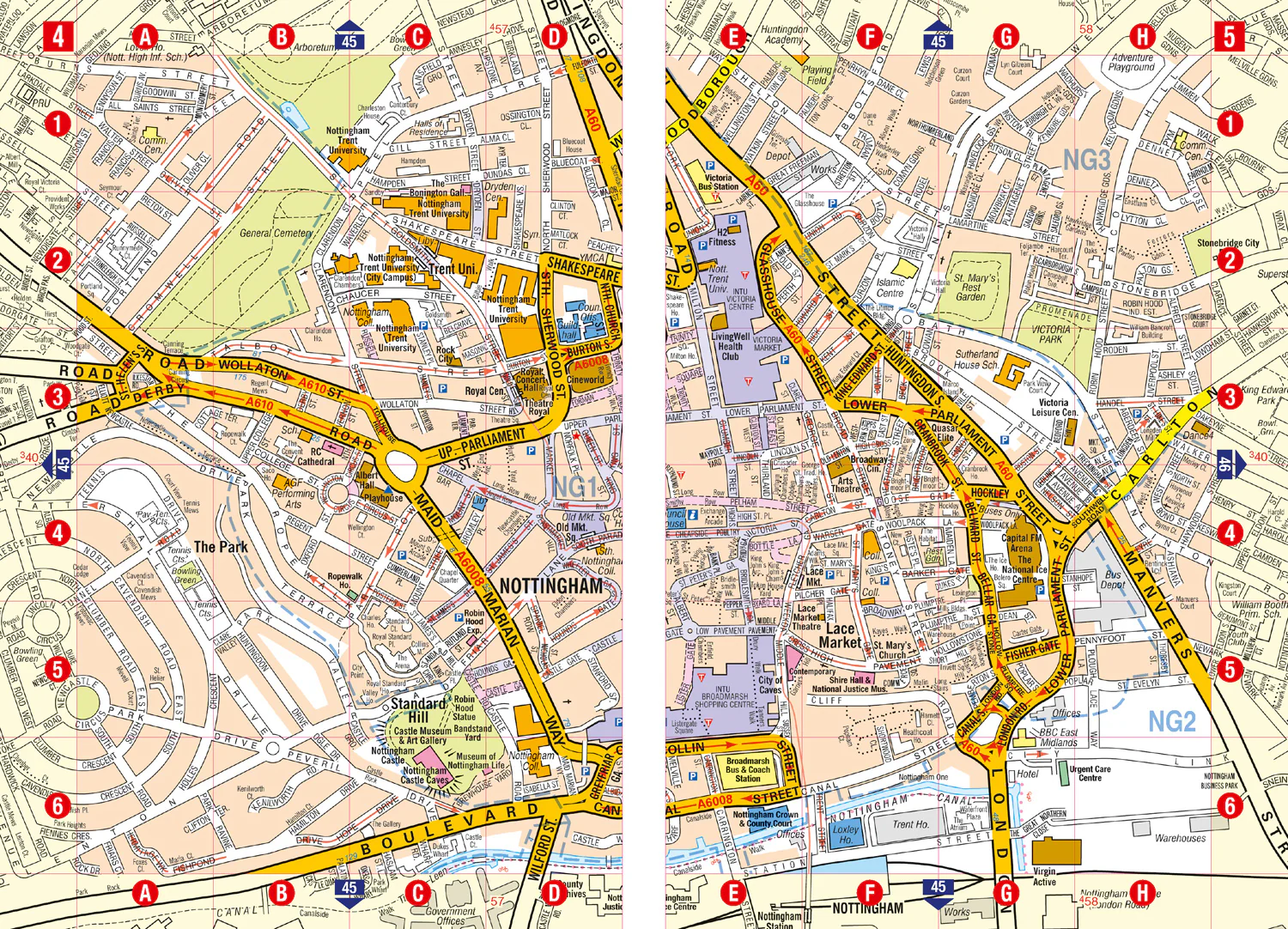 Nottingham A-Z Street Atlas: (Ninth edition) - Image 2