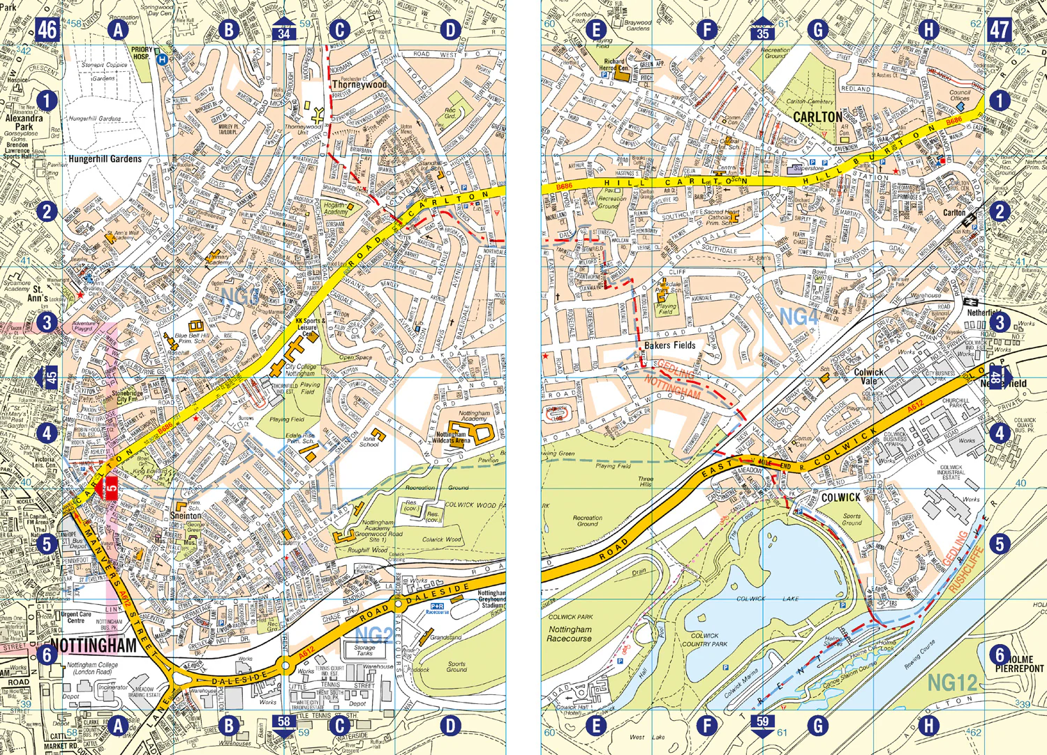 Nottingham A-Z Street Atlas: (Ninth edition) - Image 4