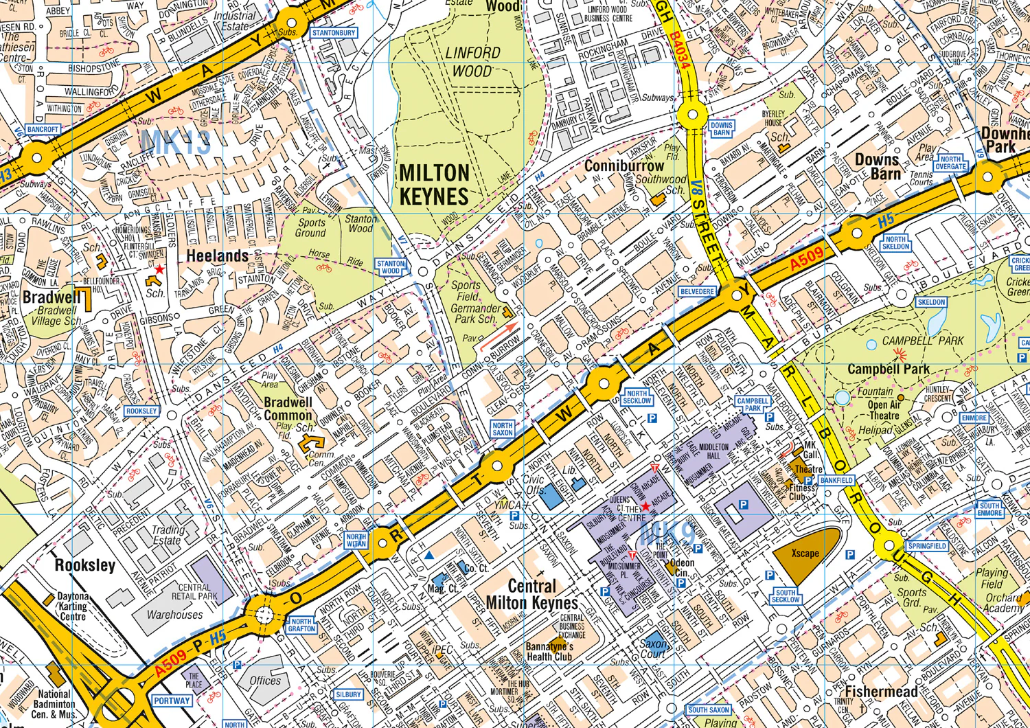 Milton Keynes A-Z Pocket Street Map: Accurate street map for easy navigation - Image 3
