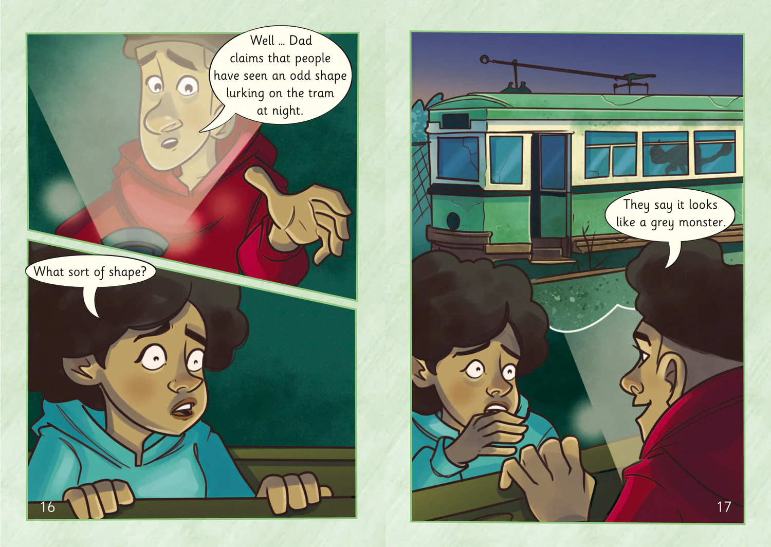 Collins Big Cat Phonics for Letters and Sounds – Age 7+ - Kay and Aiden – The Tram Bell: Band 05/Green - Image 3