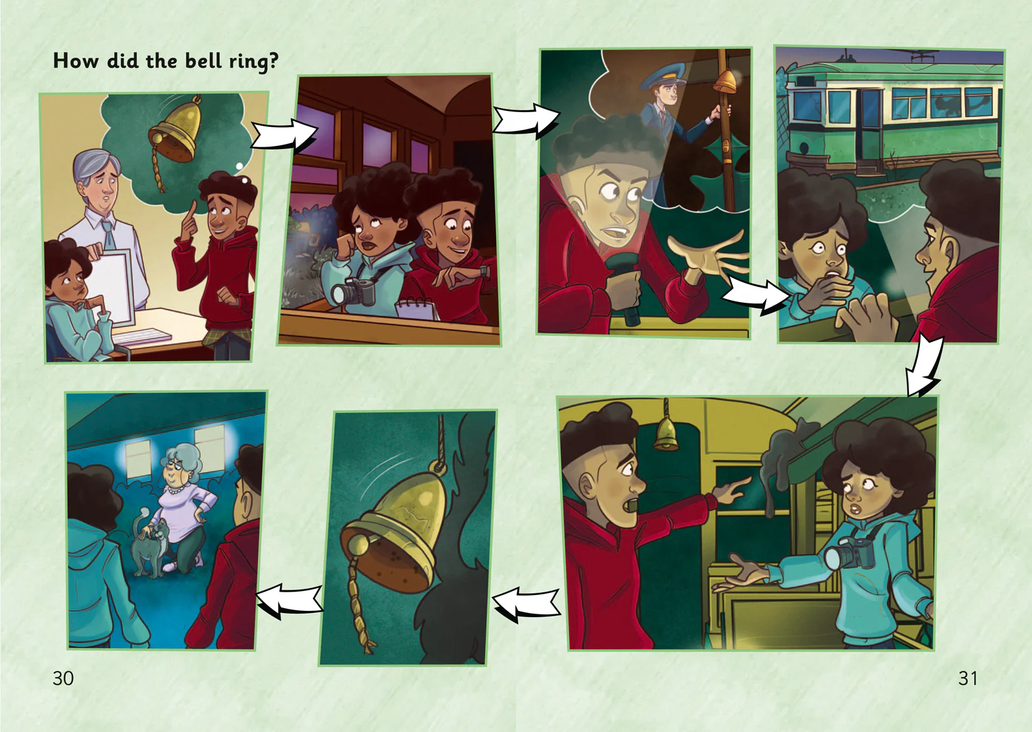 Collins Big Cat Phonics for Letters and Sounds – Age 7+ - Kay and Aiden – The Tram Bell: Band 05/Green - Image 4