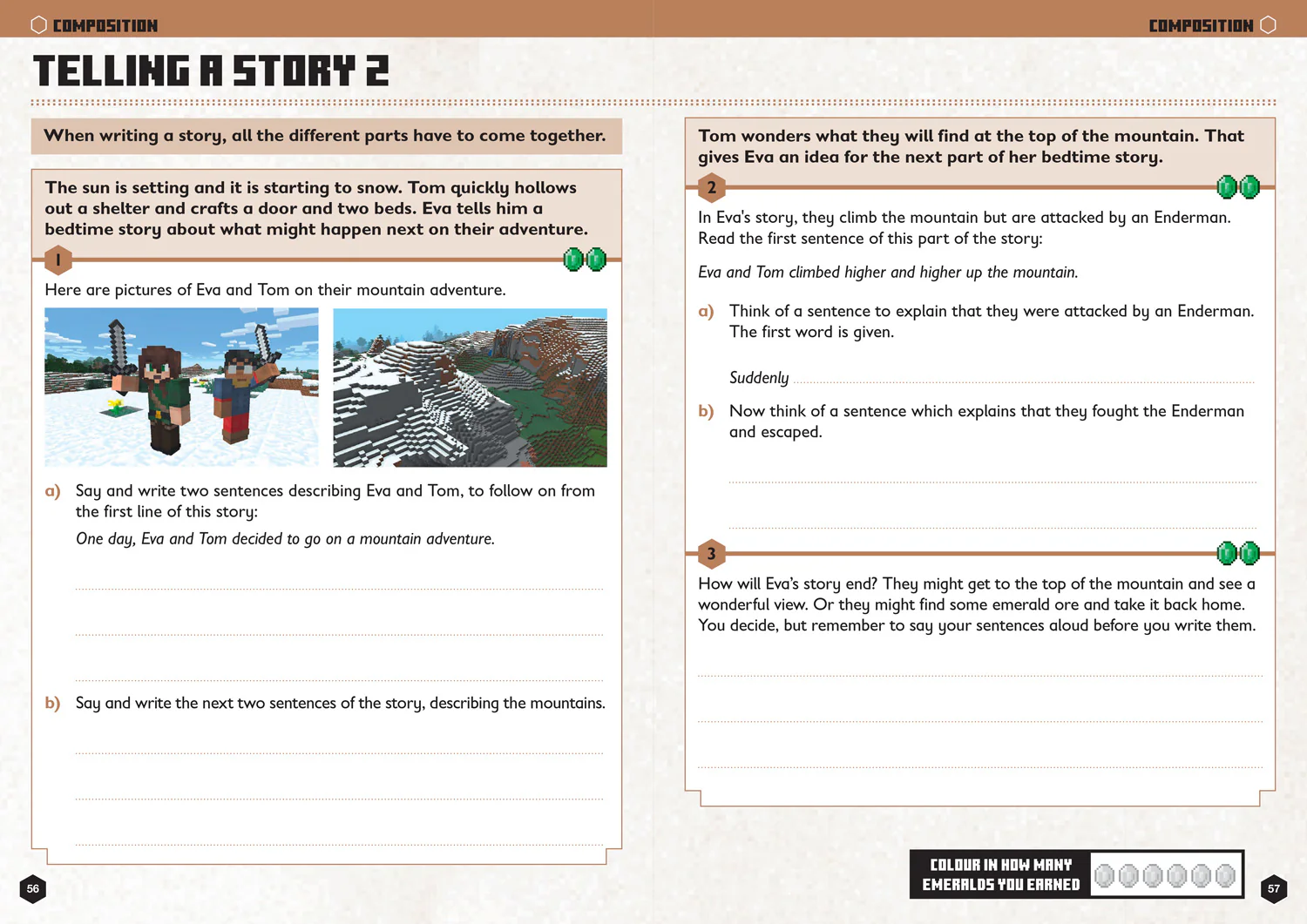 Minecraft Education - Minecraft English Ages 5-6: Official Workbook - Image 3