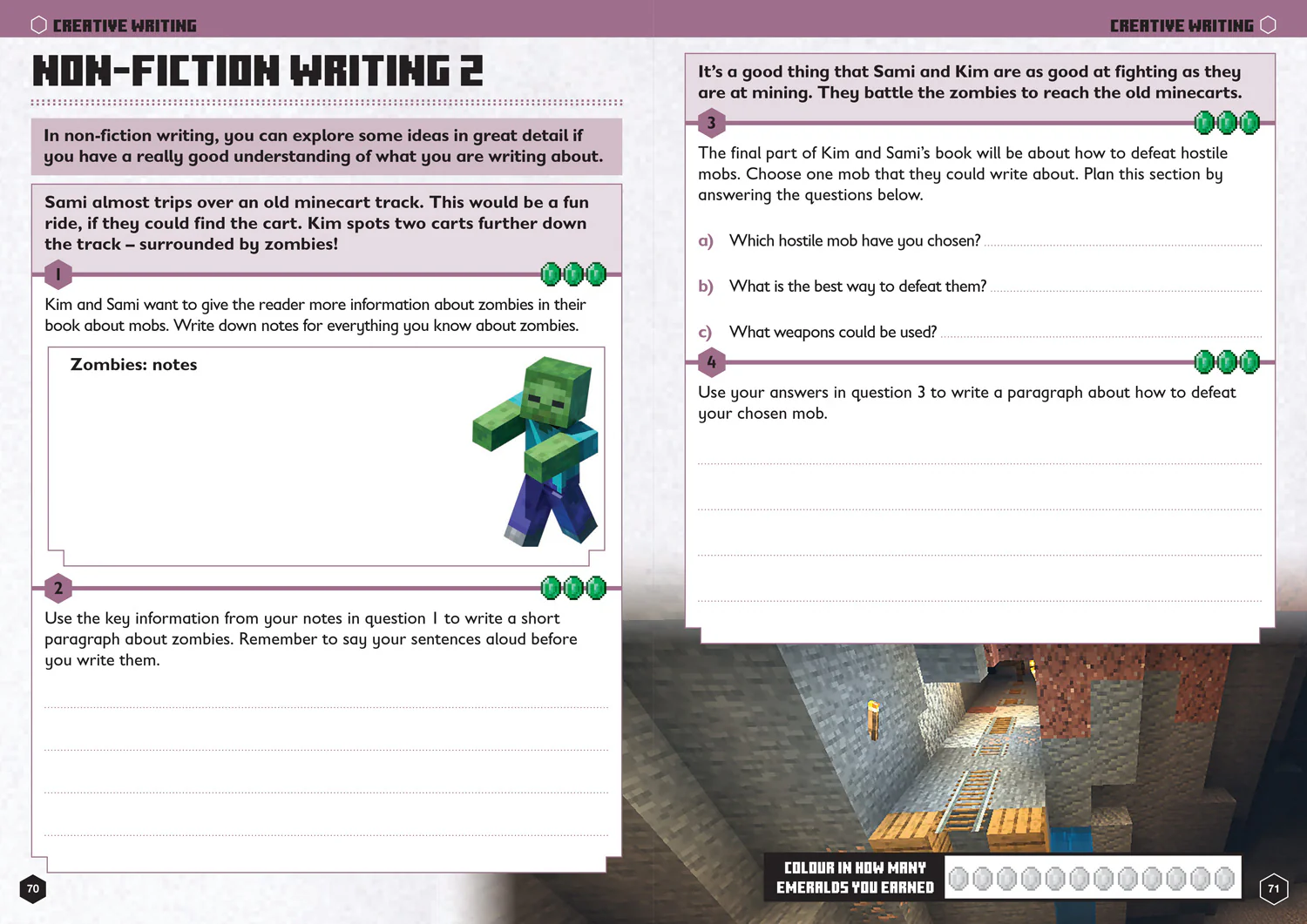 Minecraft Education - Minecraft English Ages 7-8: Official Workbook - Image 3