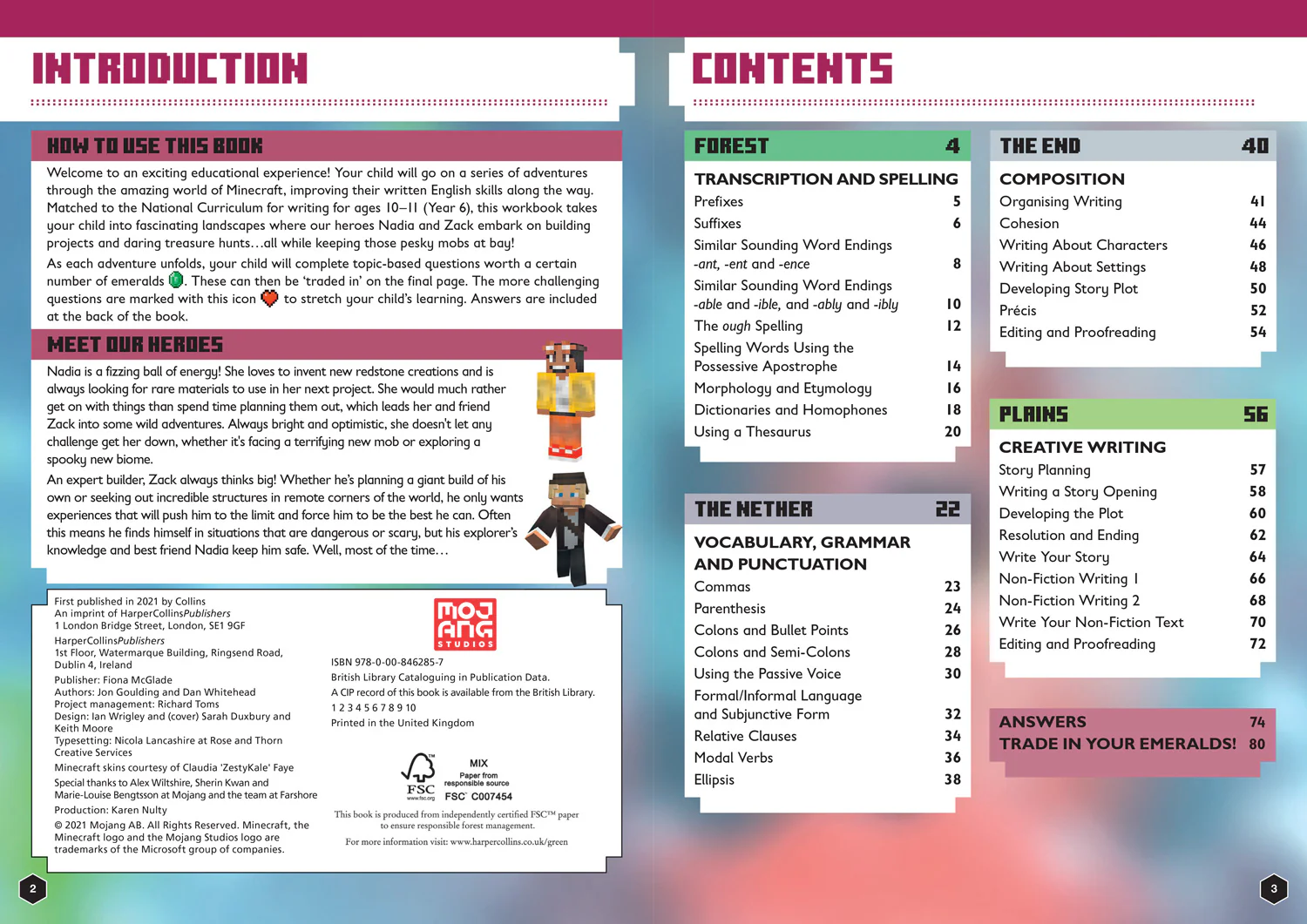 Minecraft Education - Minecraft English Ages 10-11: Official Workbook