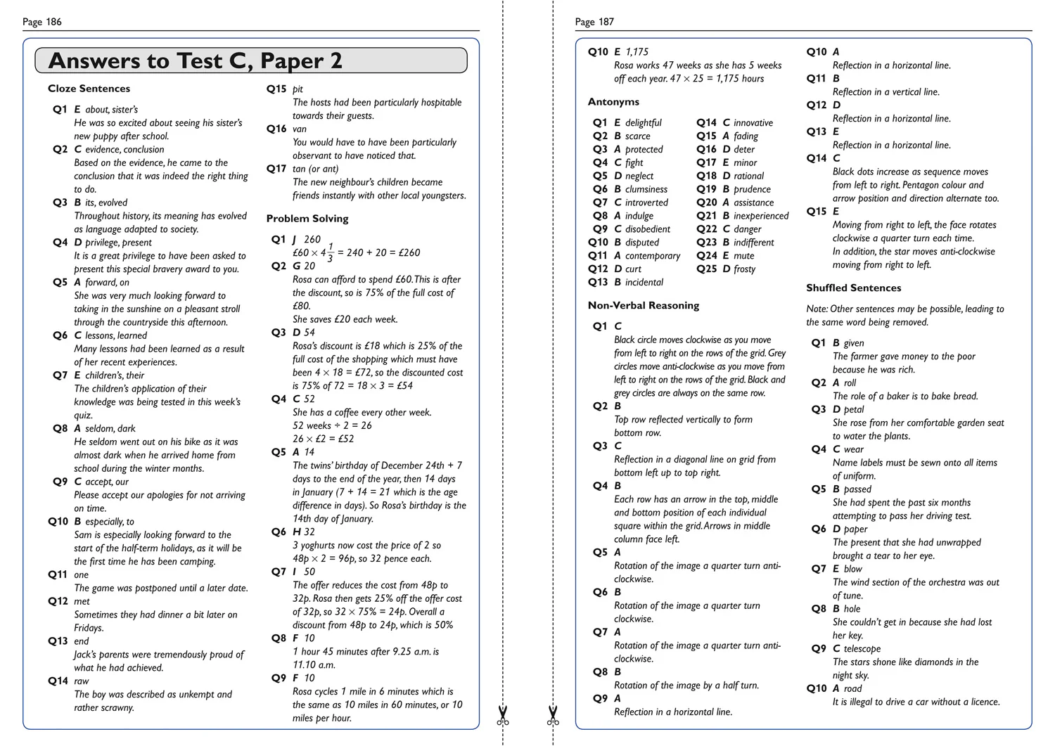 Collins 11+ - 11+ Verbal Reasoning, Non-Verbal Reasoning, English & Maths Practice Papers Book 2 (Bumper Book with 4 sets of tests): For the 2026 CEM Tests - Image 5
