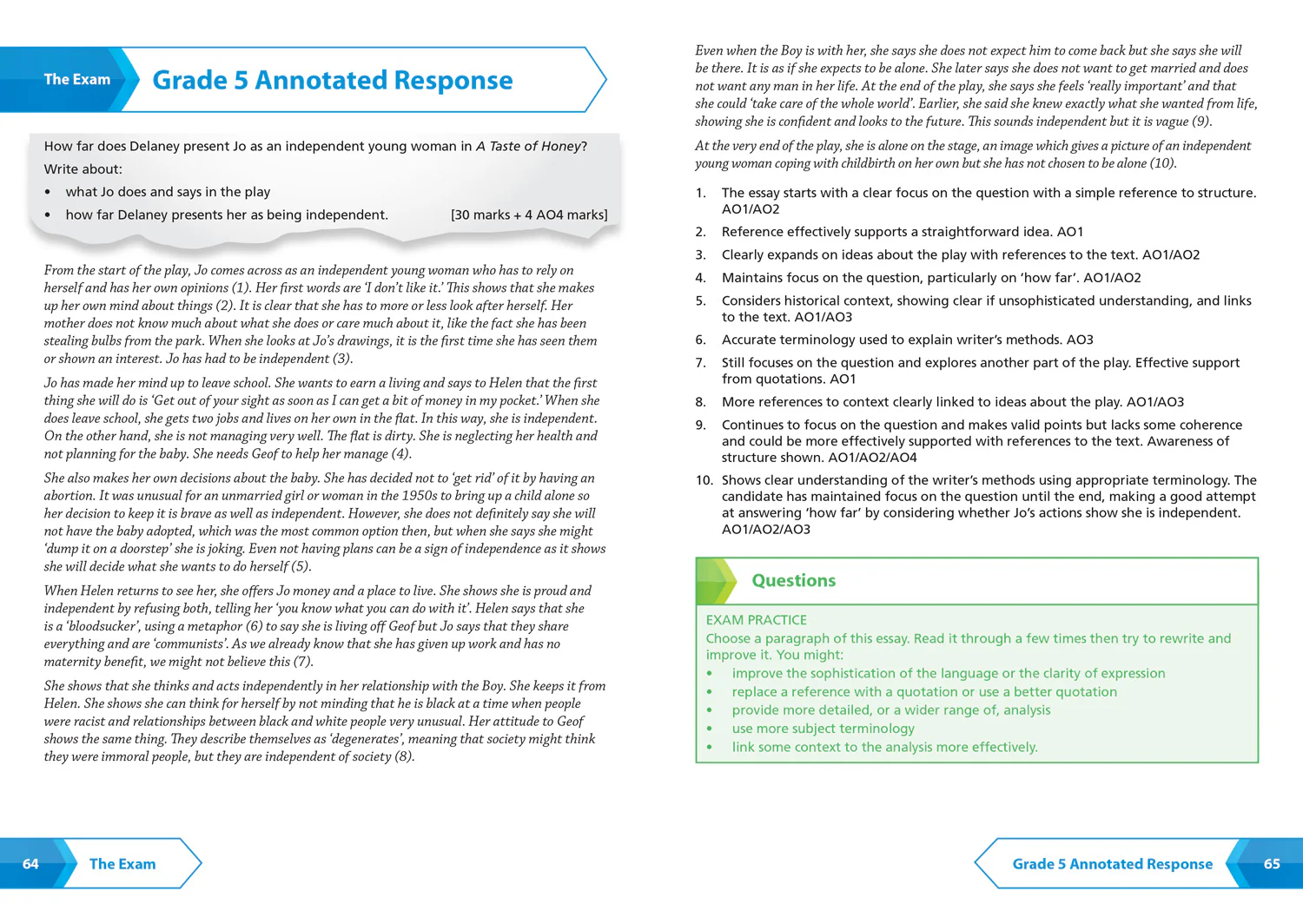 Collins GCSE Grade 9-1 SNAP Revision - A Taste of Honey AQA GCSE 9-1 English Literature Text Guide: Ideal for the 2026 and 2027 exams - Image 5