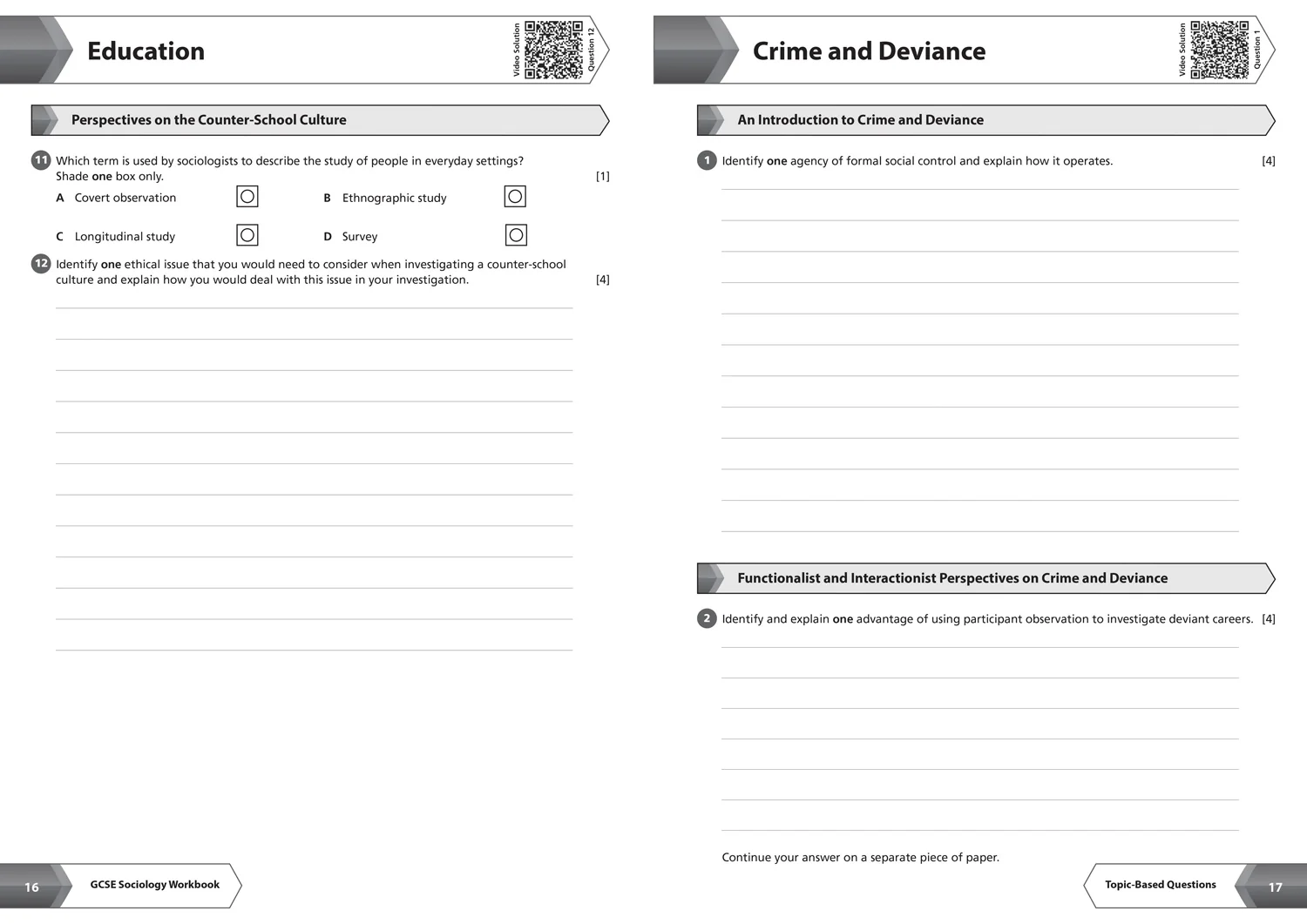 Collins GCSE Grade 9-1 Revision - AQA GCSE 9-1 Sociology Workbook: Ideal for the 2026 and 2027 exams (Second edition) - Image 3