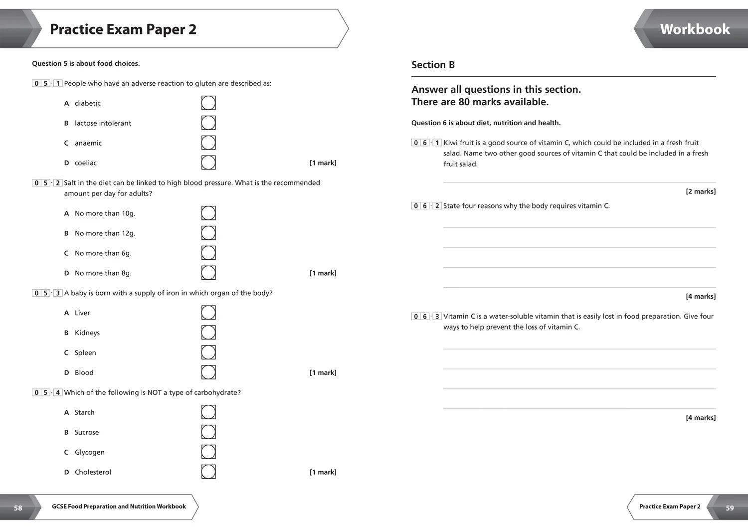 Collins GCSE Grade 9-1 Revision - AQA GCSE 9-1 Food Preparation & Nutrition Workbook: Ideal for the 2026 and 2027 exams (Second edition) - Image 4