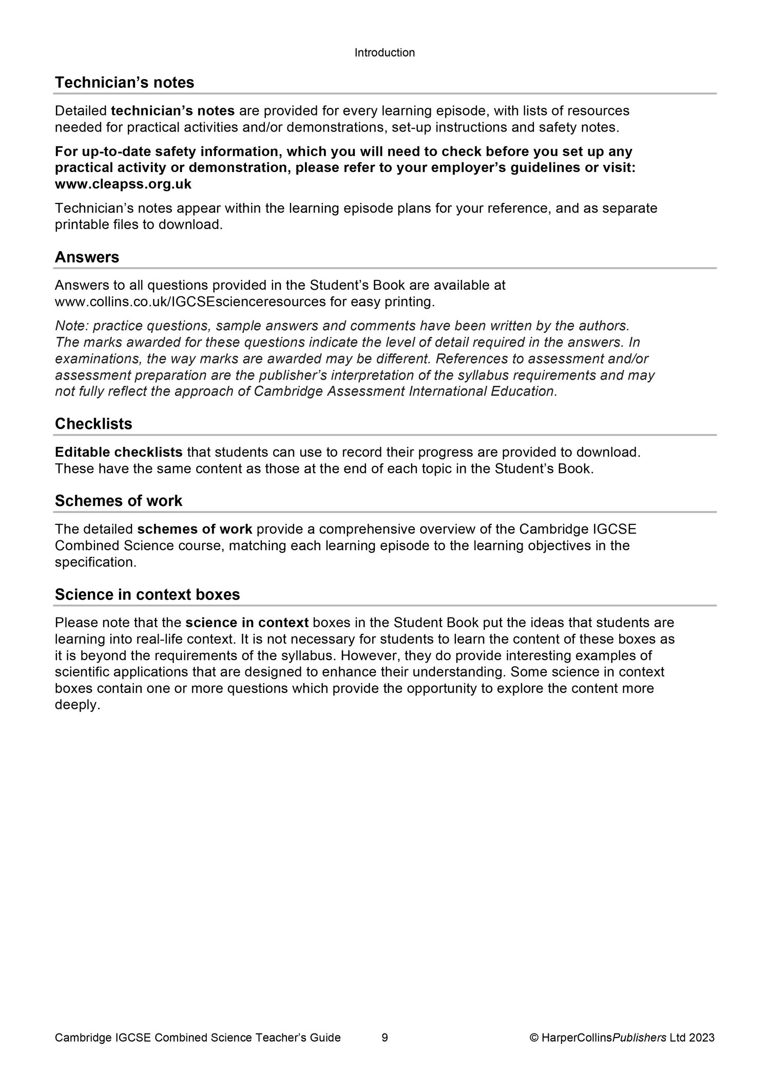 Collins Cambridge IGCSE™ - Cambridge IGCSE™ Combined Science Teacher Guide: (Second edition) - Image 10