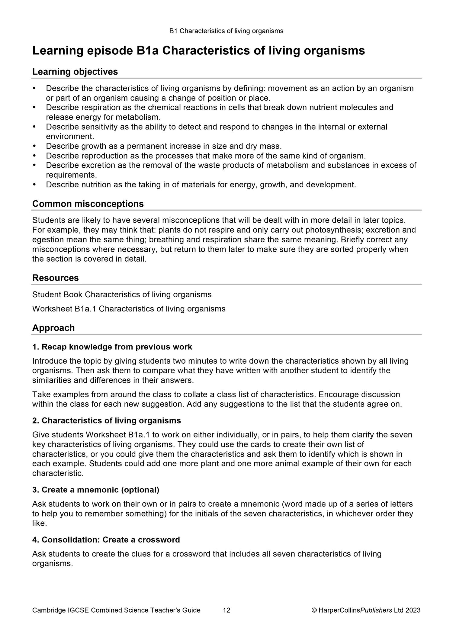 Collins Cambridge IGCSE™ - Cambridge IGCSE™ Combined Science Teacher Guide: (Second edition) - Image 13