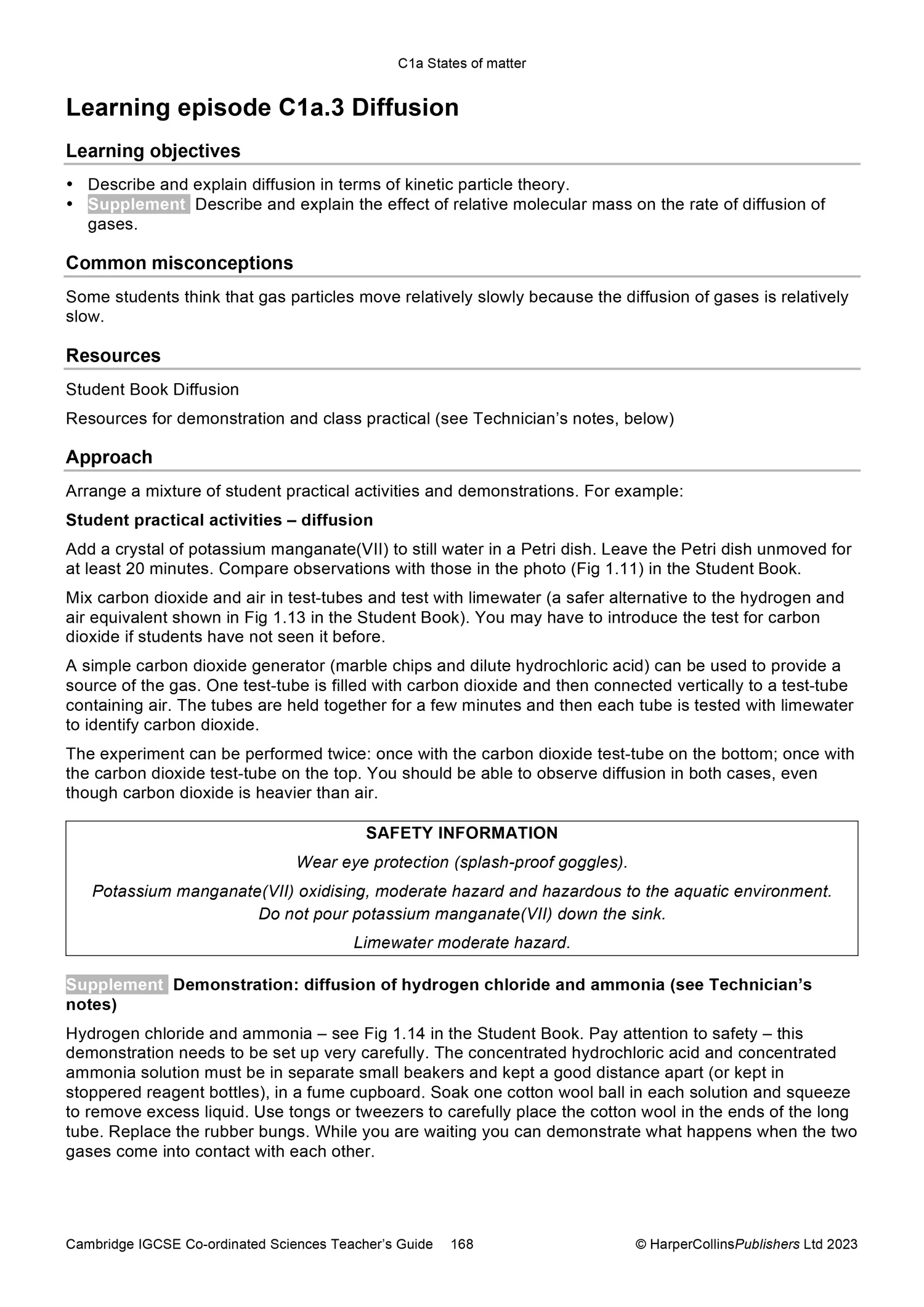 Collins Cambridge IGCSE™ - Cambridge IGCSE™ Co-ordinated Sciences Teacher Guide: (Second edition) - Image 86