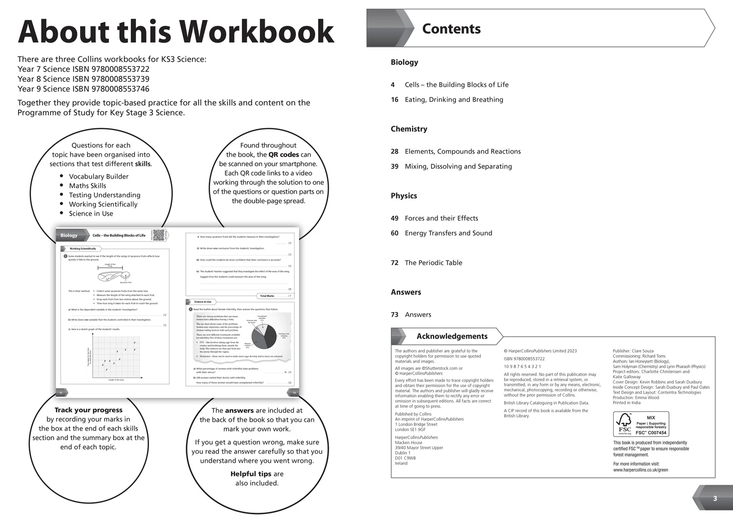 Collins KS3 Revision - KS3 Science Year 7 Workbook: Ideal for Year 7