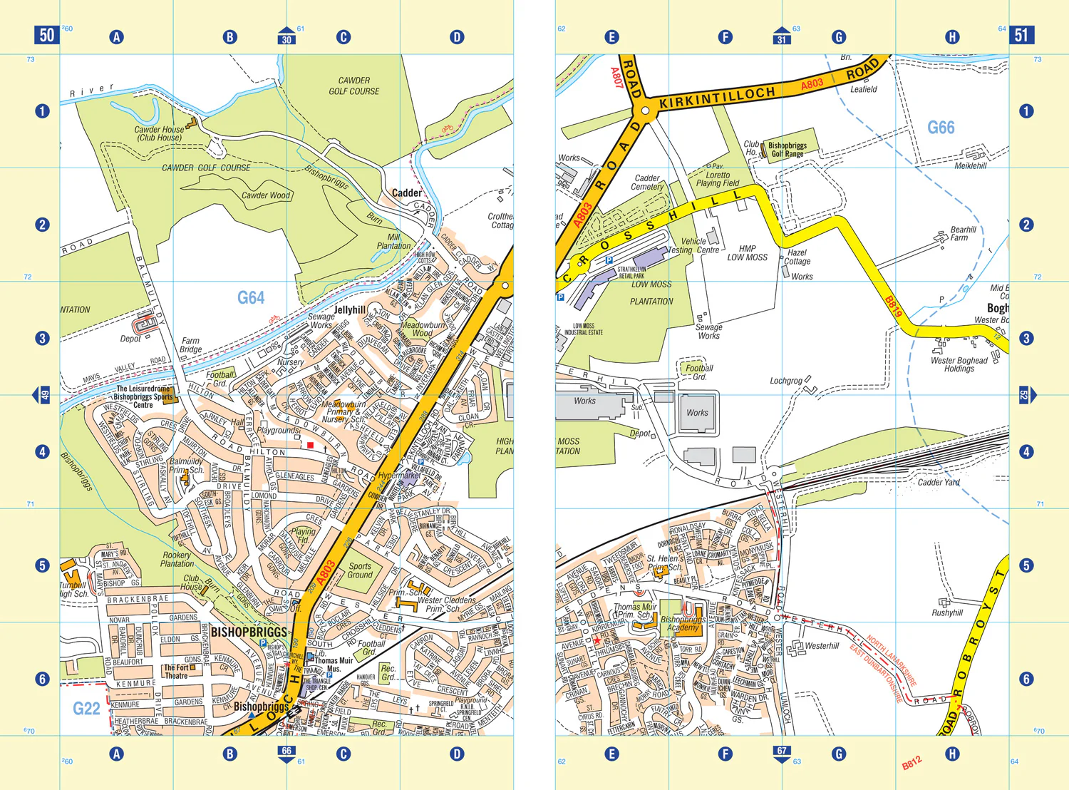 Greater Glasgow A-Z Street Atlas: Navigate your way around Glasgow with ease using trusted mapping (Seventh edition) - Image 4