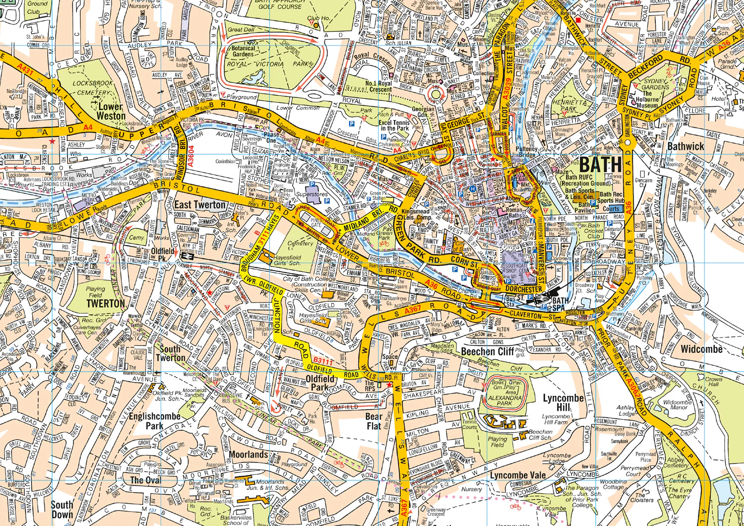 Bath A-Z Pocket Street Map: Accurate street map for easy navigation - Image 3