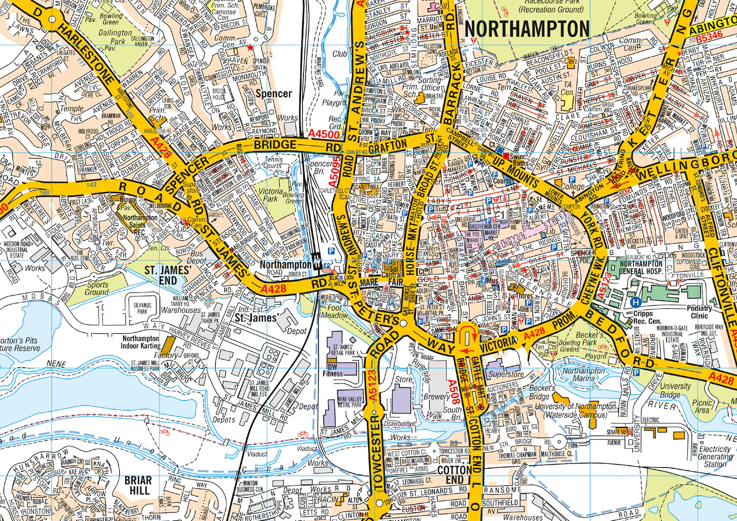 Northampton A-Z Pocket Street Map: Accurate street map for easy navigation - Image 3